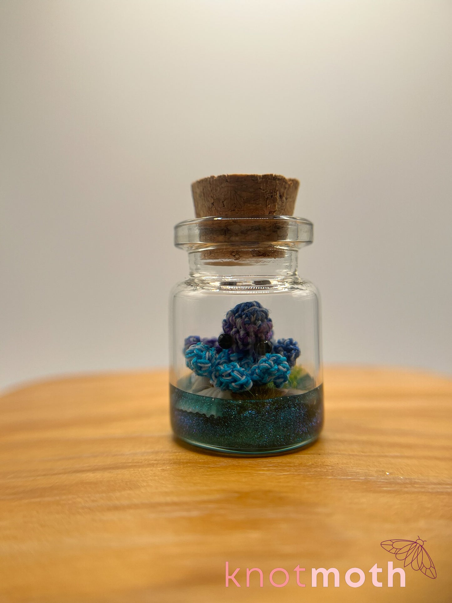 paxton octopus glow-in-the-dark micro crochet jar