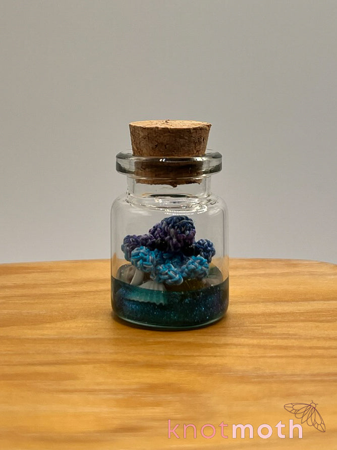 paxton octopus glow-in-the-dark micro crochet jar