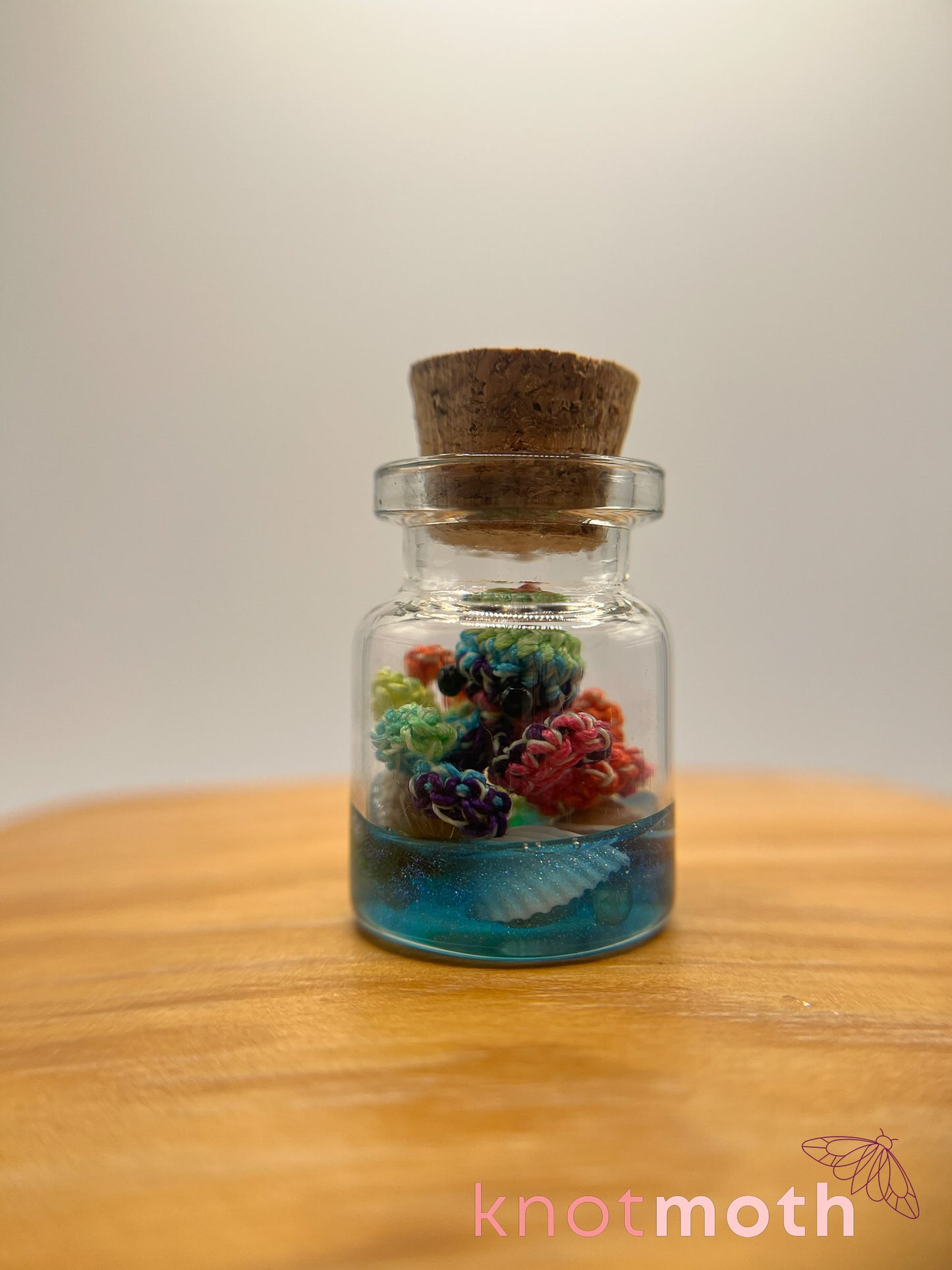 stretch octopus glow-in-the-dark micro crochet jar
