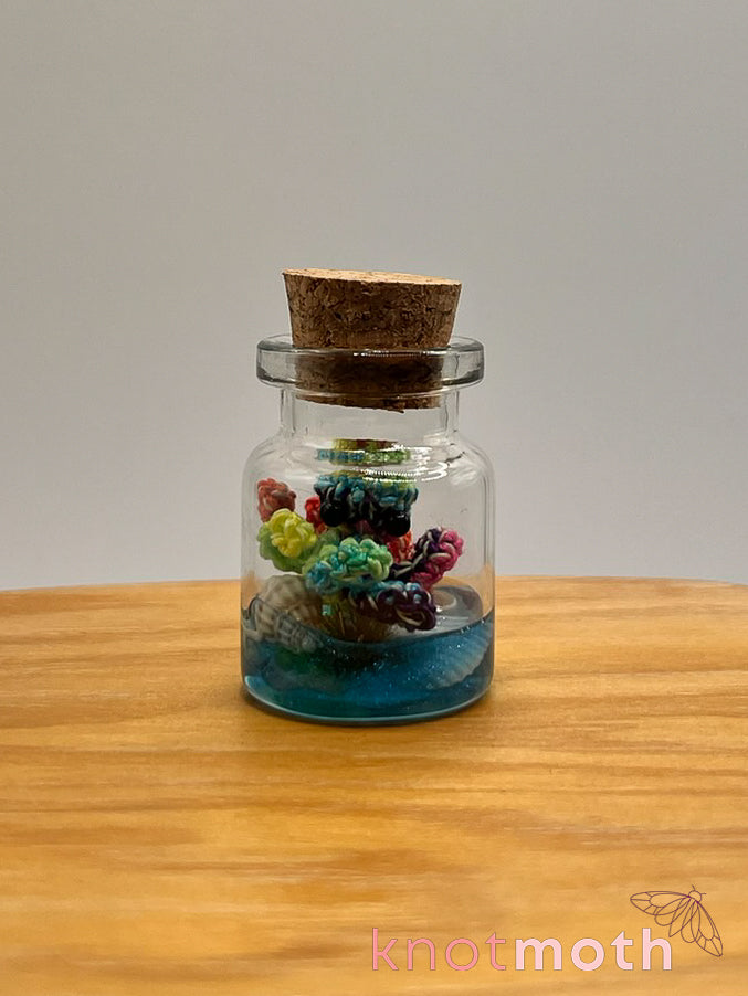 stretch octopus glow-in-the-dark micro crochet jar