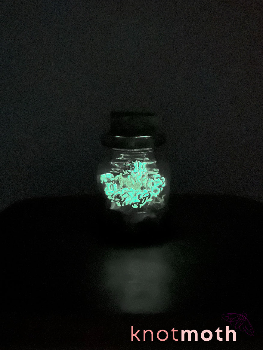 sucker octopus glow-in-the-dark micro crochet jar