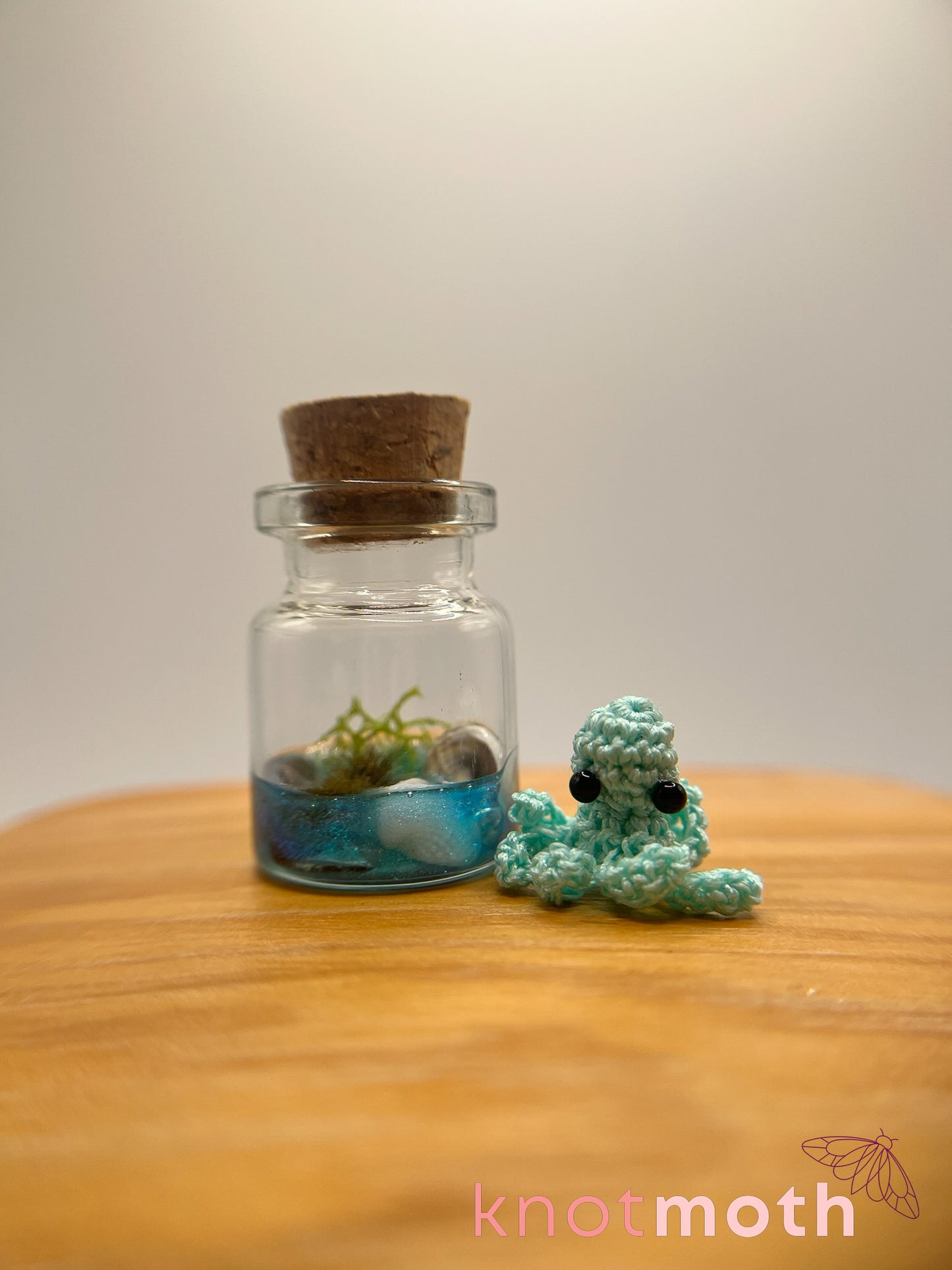 timothy octopus glow-in-the-dark micro crochet jar