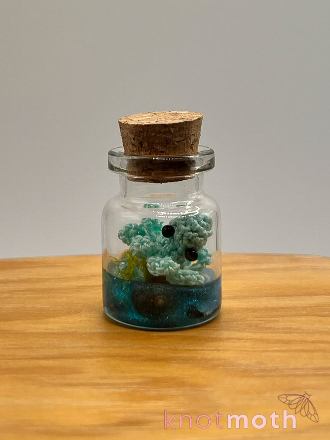 timothy octopus glow-in-the-dark micro crochet jar