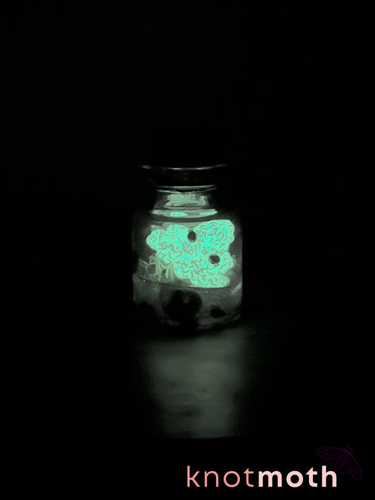 timothy octopus glow-in-the-dark micro crochet jar
