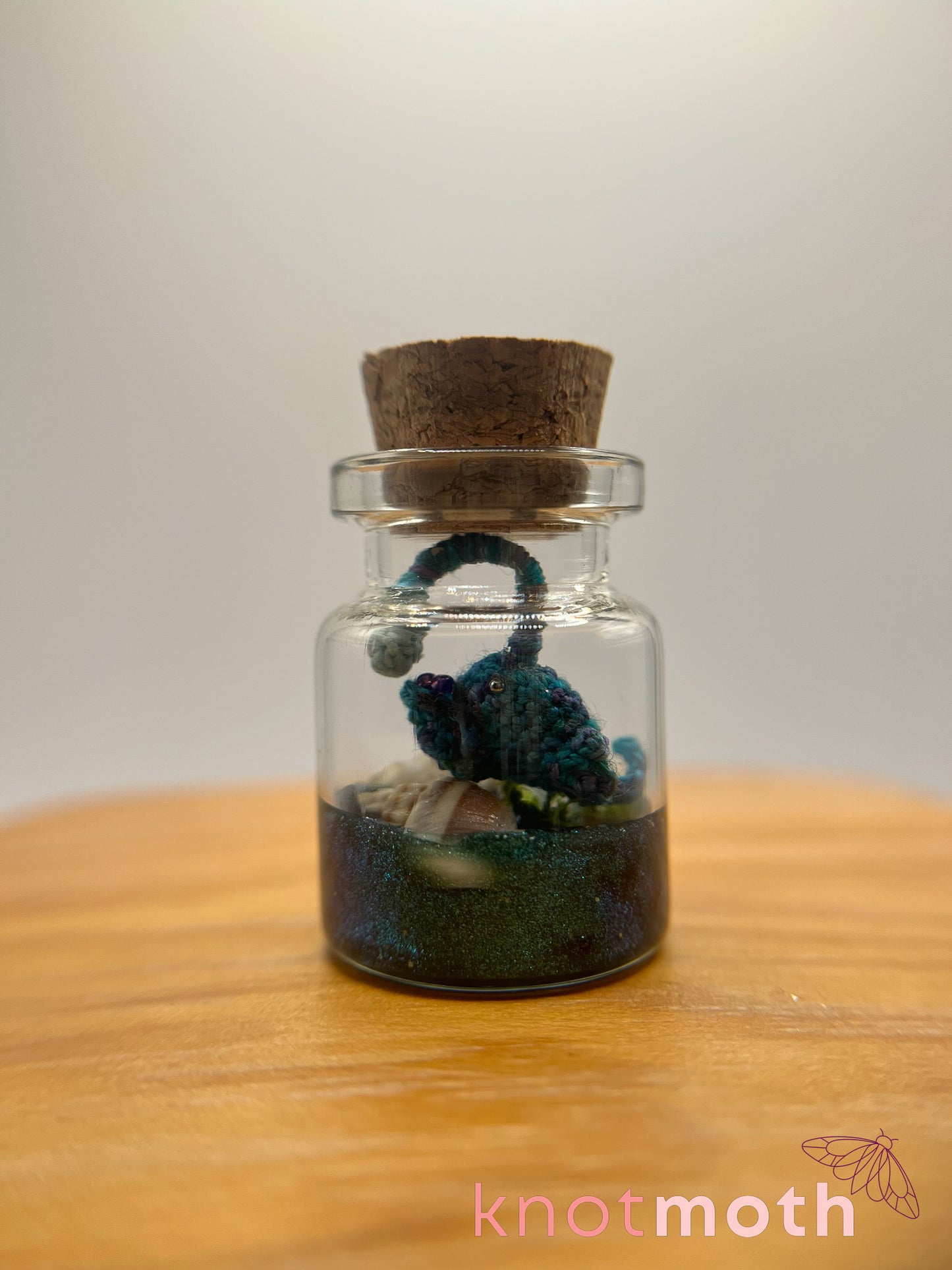 alden anglerfish glow-in-the-dark micro crochet jar