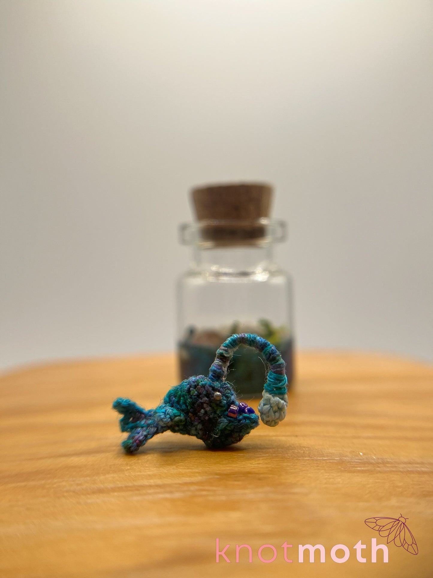alden anglerfish glow-in-the-dark micro crochet jar