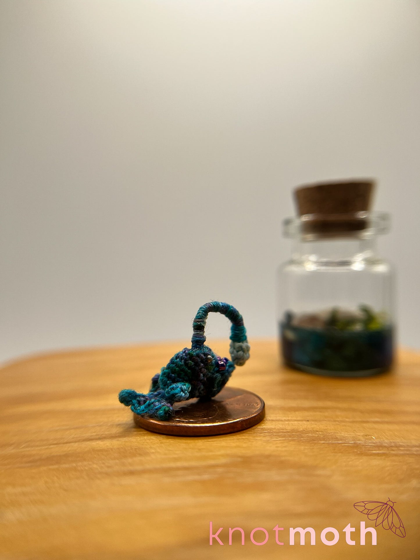 alden anglerfish glow-in-the-dark micro crochet jar