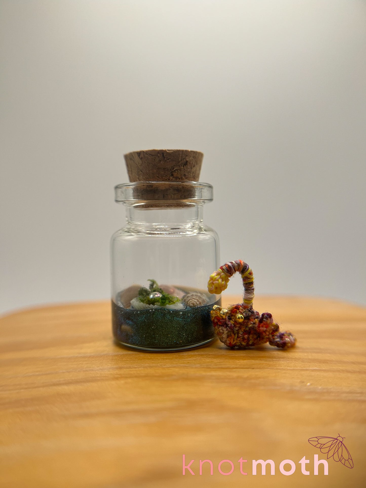 aurelia anglerfish glow-in-the-dark micro crochet jar