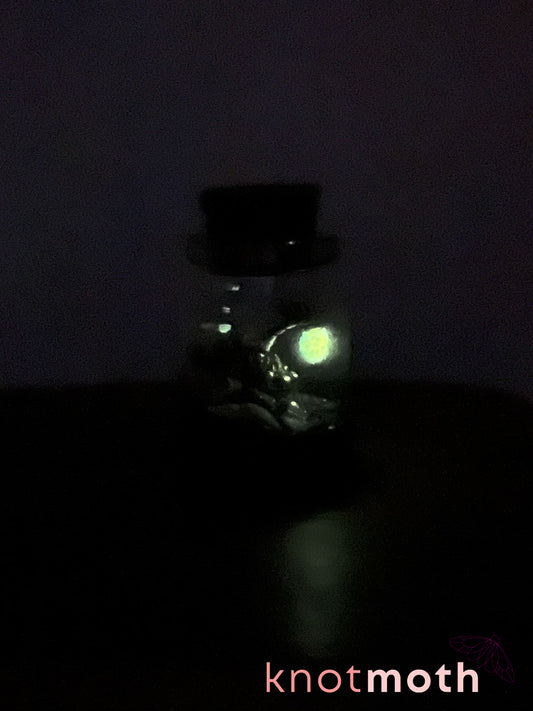 aurelia anglerfish glow-in-the-dark micro crochet jar
