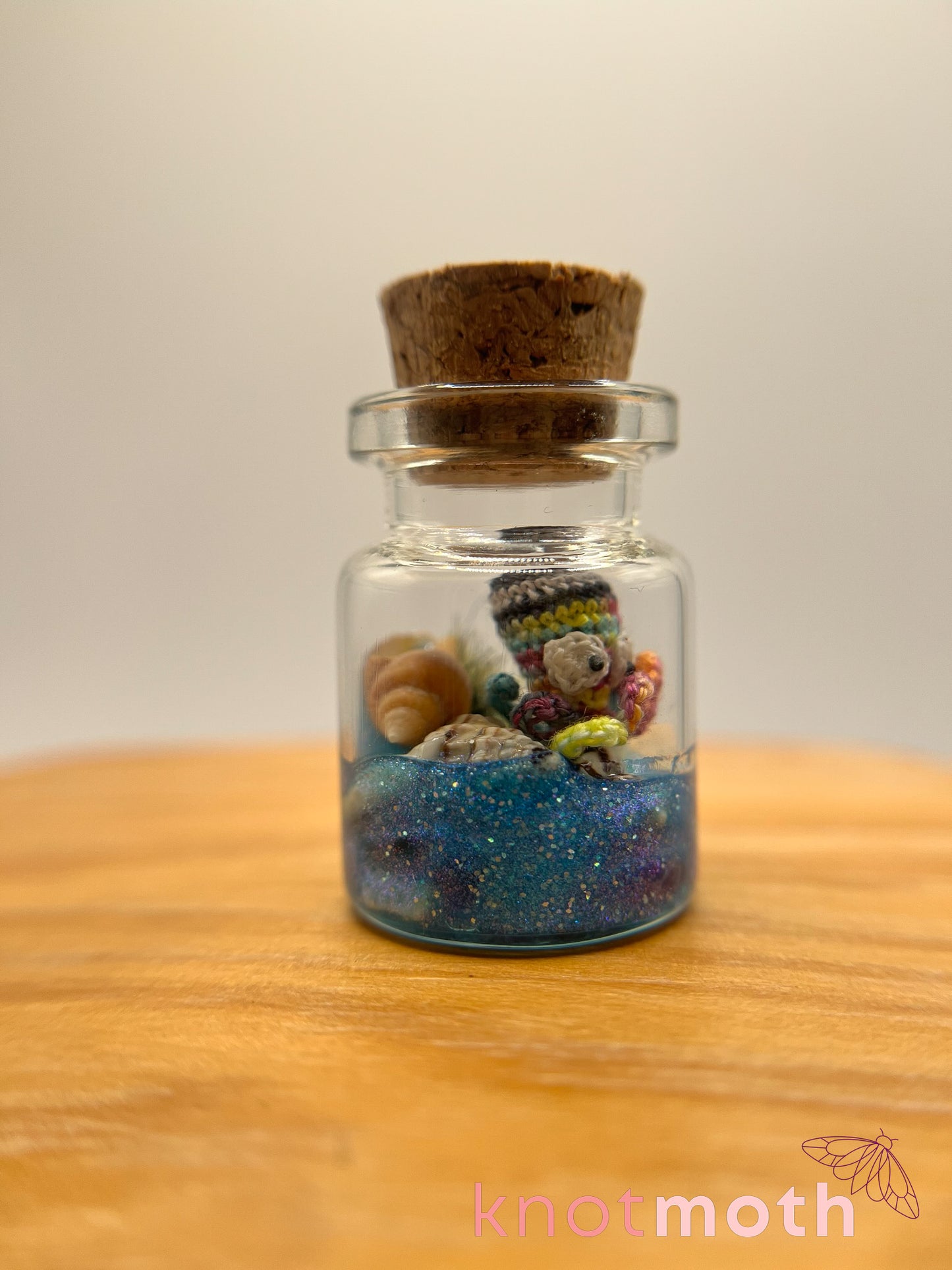 tenty octopus micro crochet jar