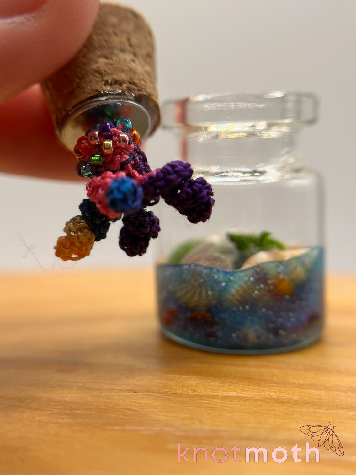 jamie jellyfish micro crochet jar