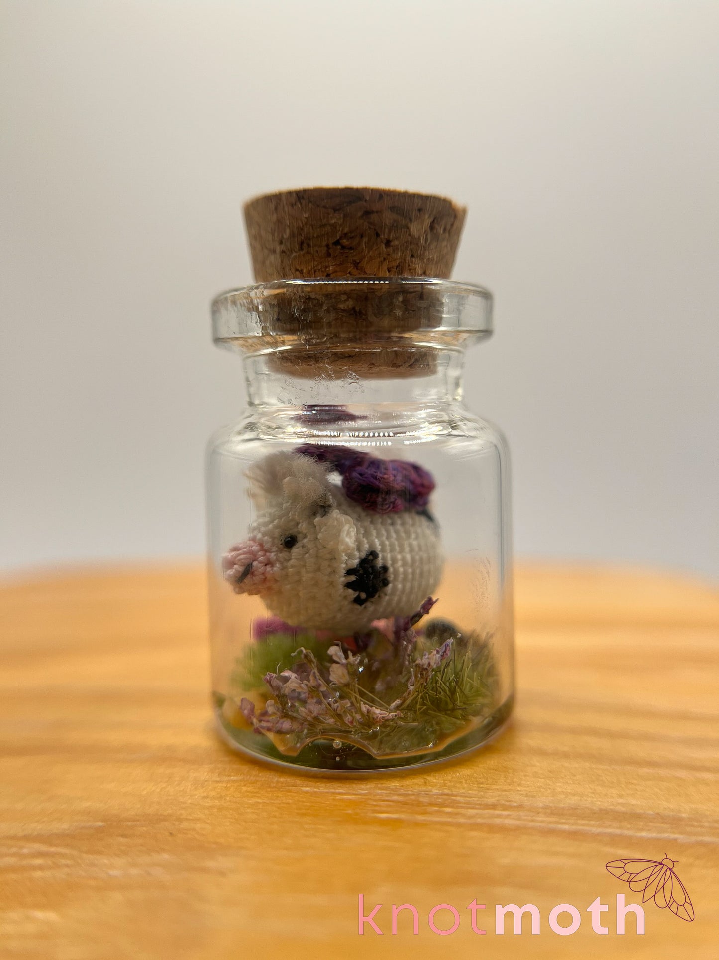 clarabelle cow & briella butterfly micro crochet jar