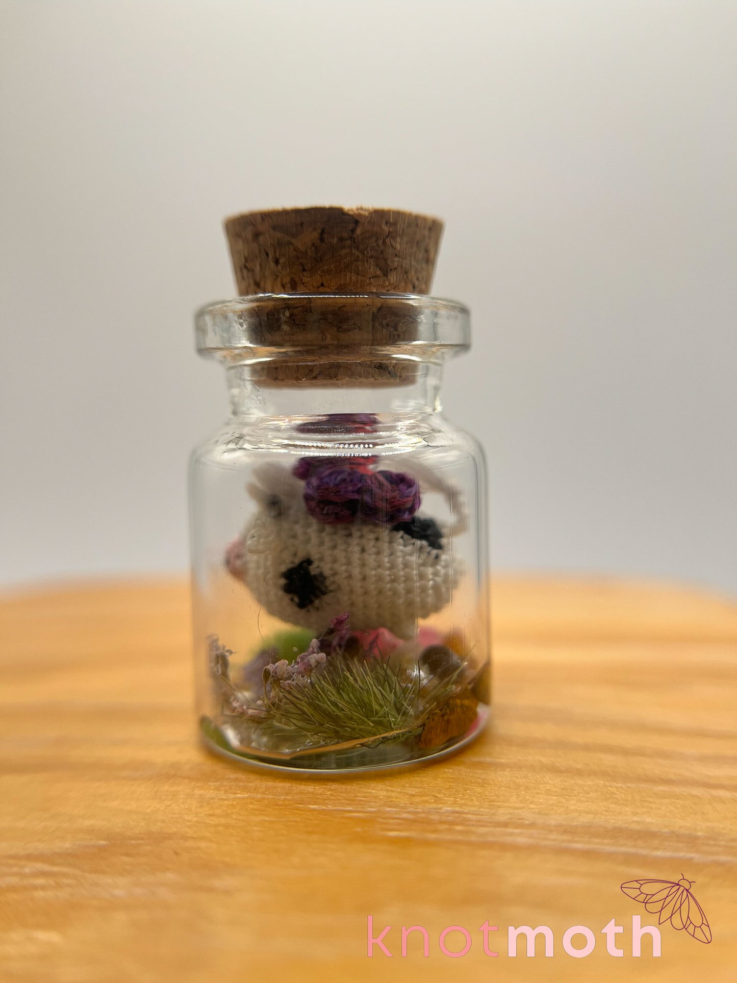 clarabelle cow & briella butterfly micro crochet jar
