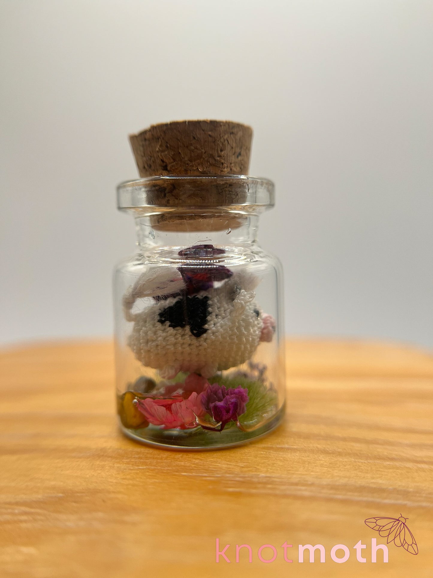 clarabelle cow & briella butterfly micro crochet jar