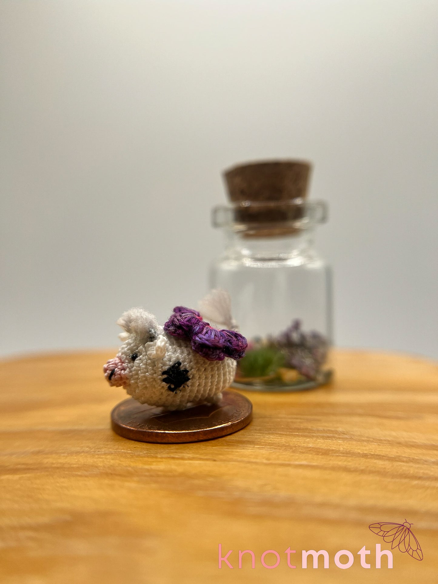 clarabelle cow & briella butterfly micro crochet jar