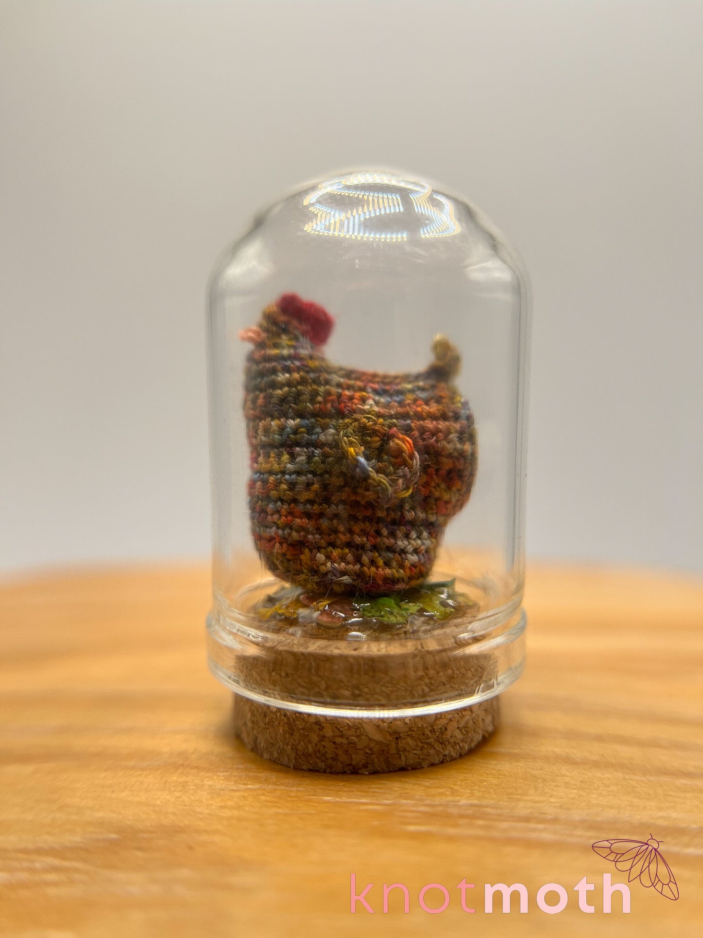 hattie hen & egg micro crochet cloche jar