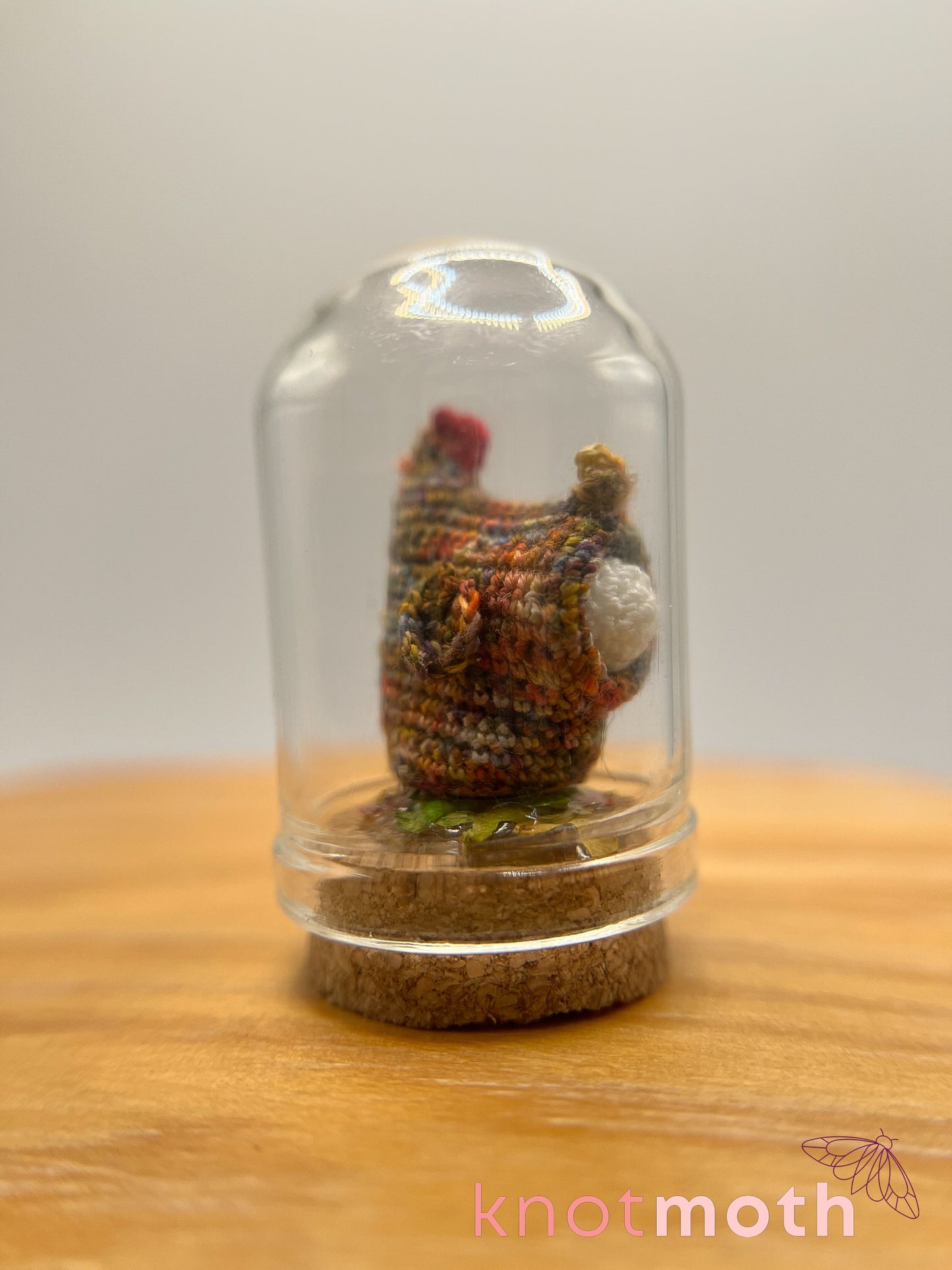 hattie hen & egg micro crochet cloche jar