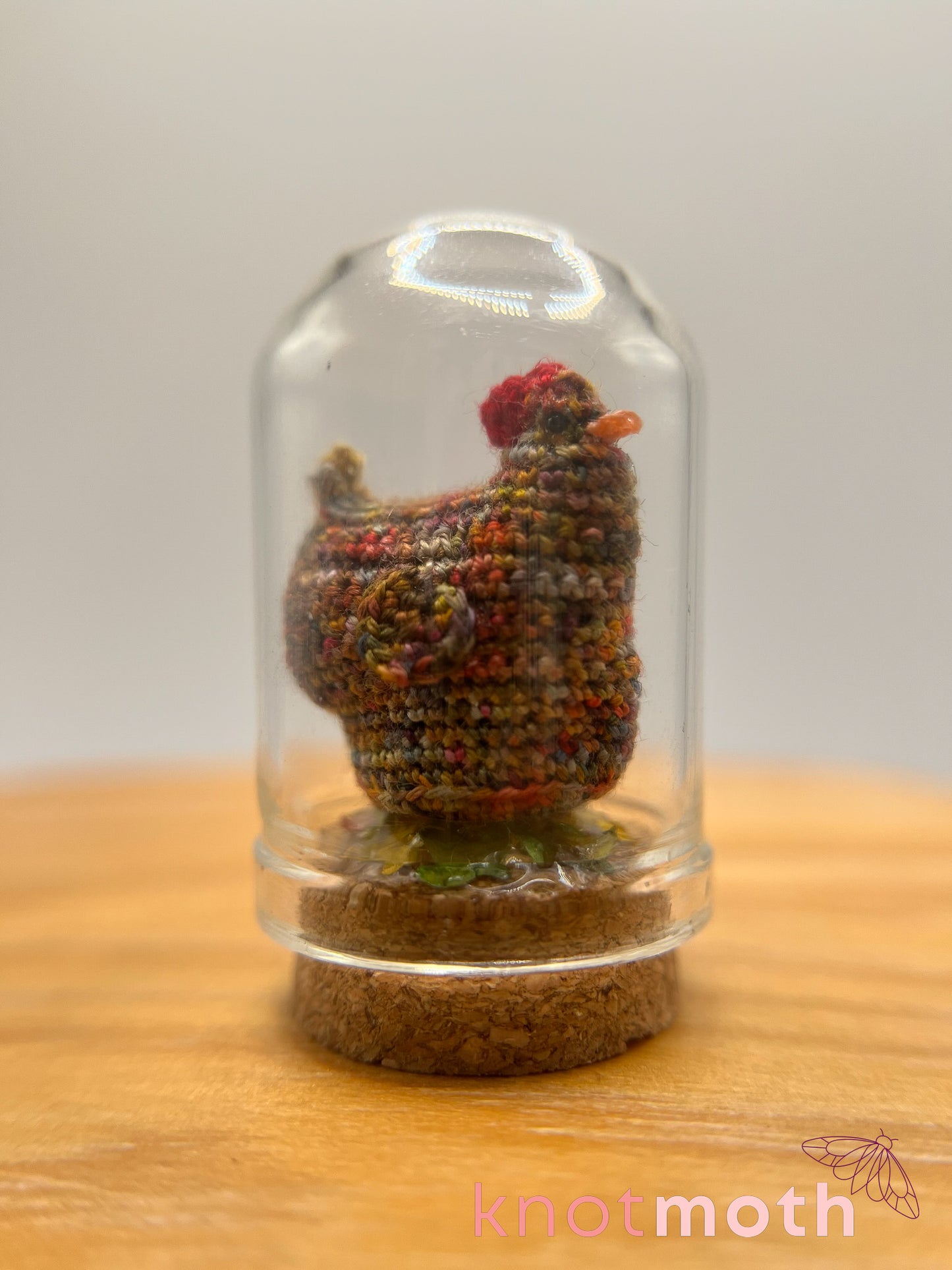 hattie hen & egg micro crochet cloche jar