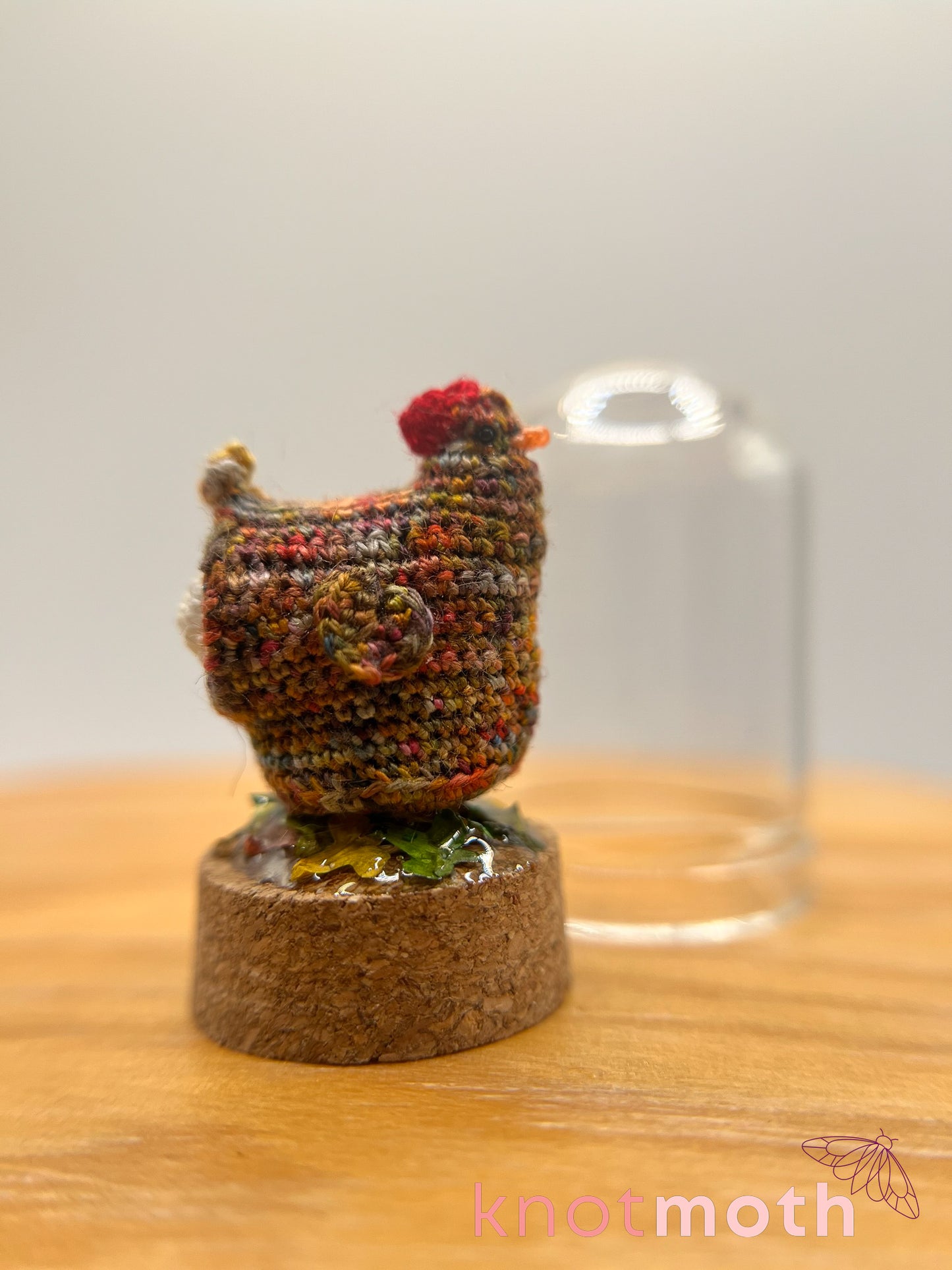 hattie hen & egg micro crochet cloche jar