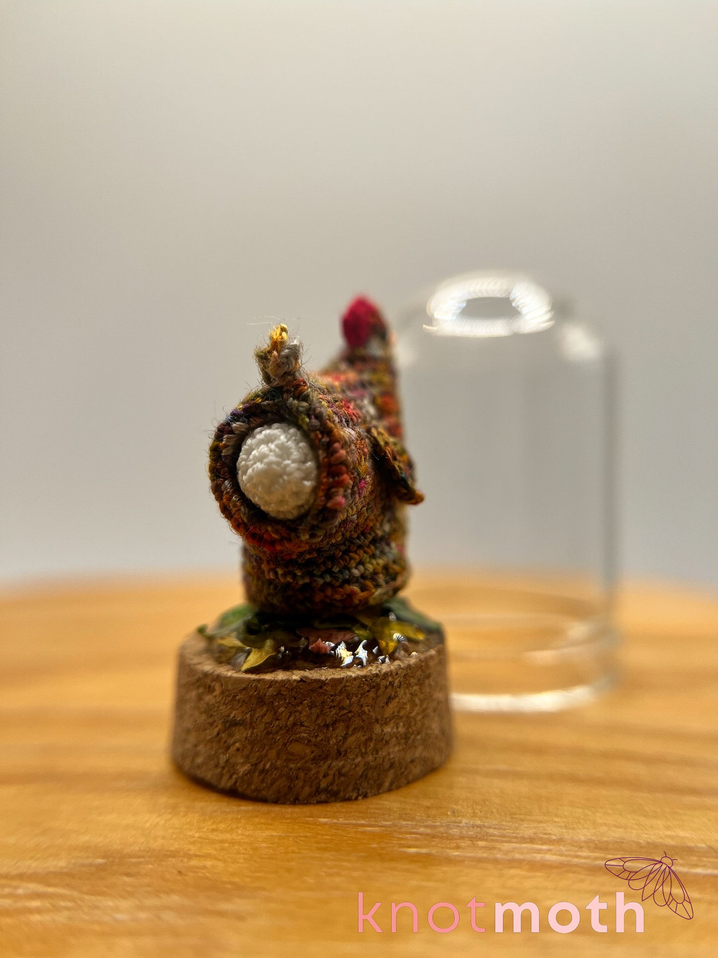 hattie hen & egg micro crochet cloche jar