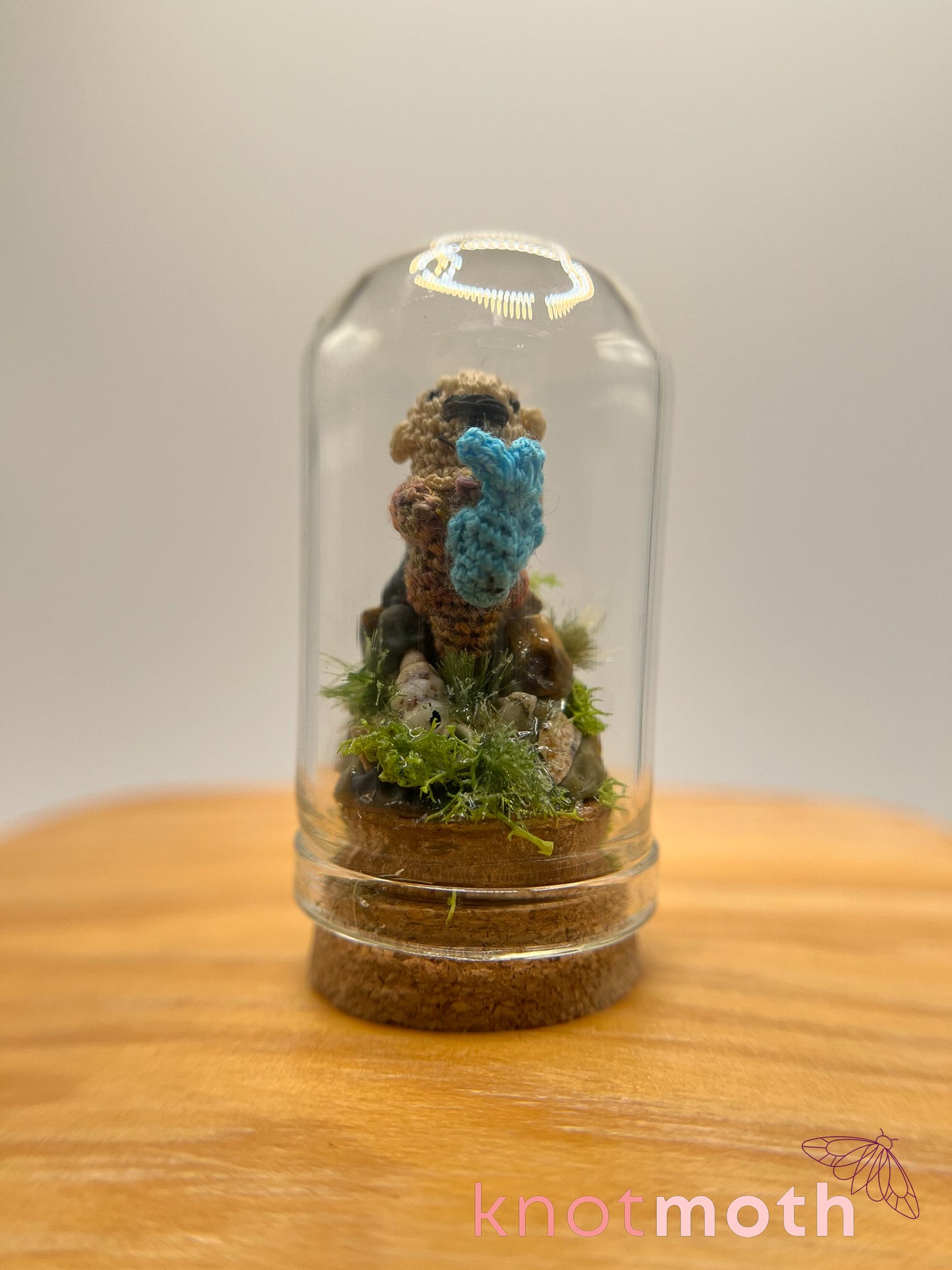 thomas otter micro crochet cloche jar