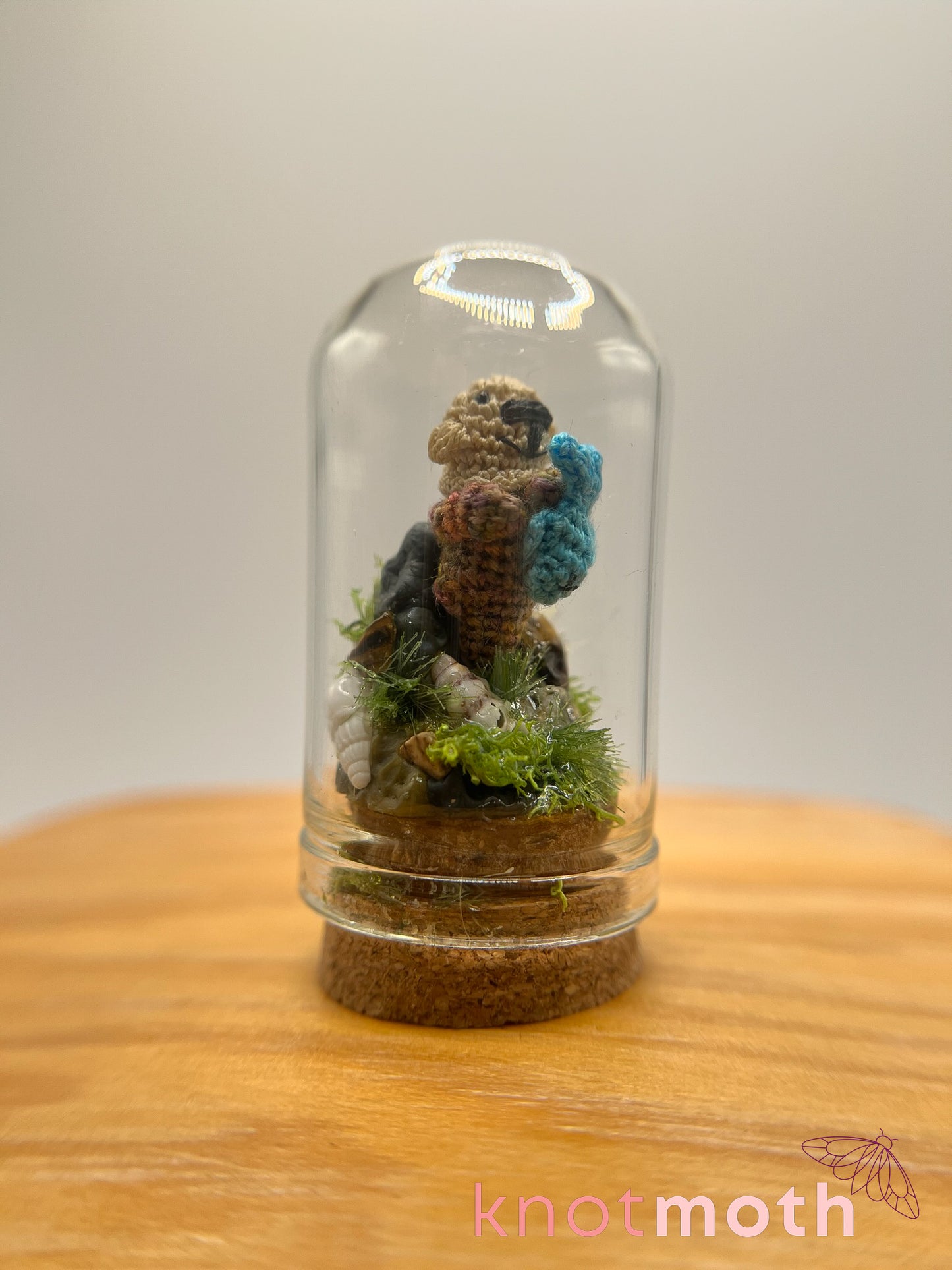 thomas otter micro crochet cloche jar