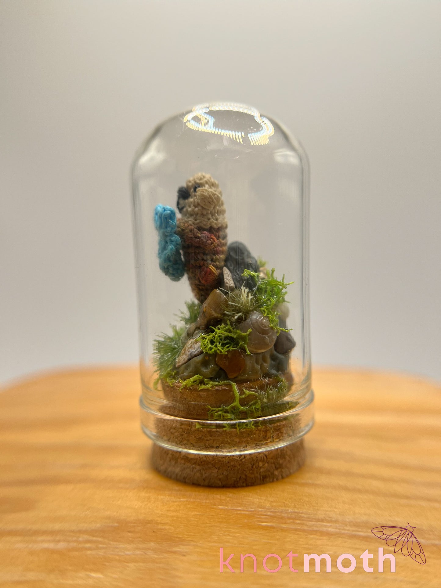 thomas otter micro crochet cloche jar