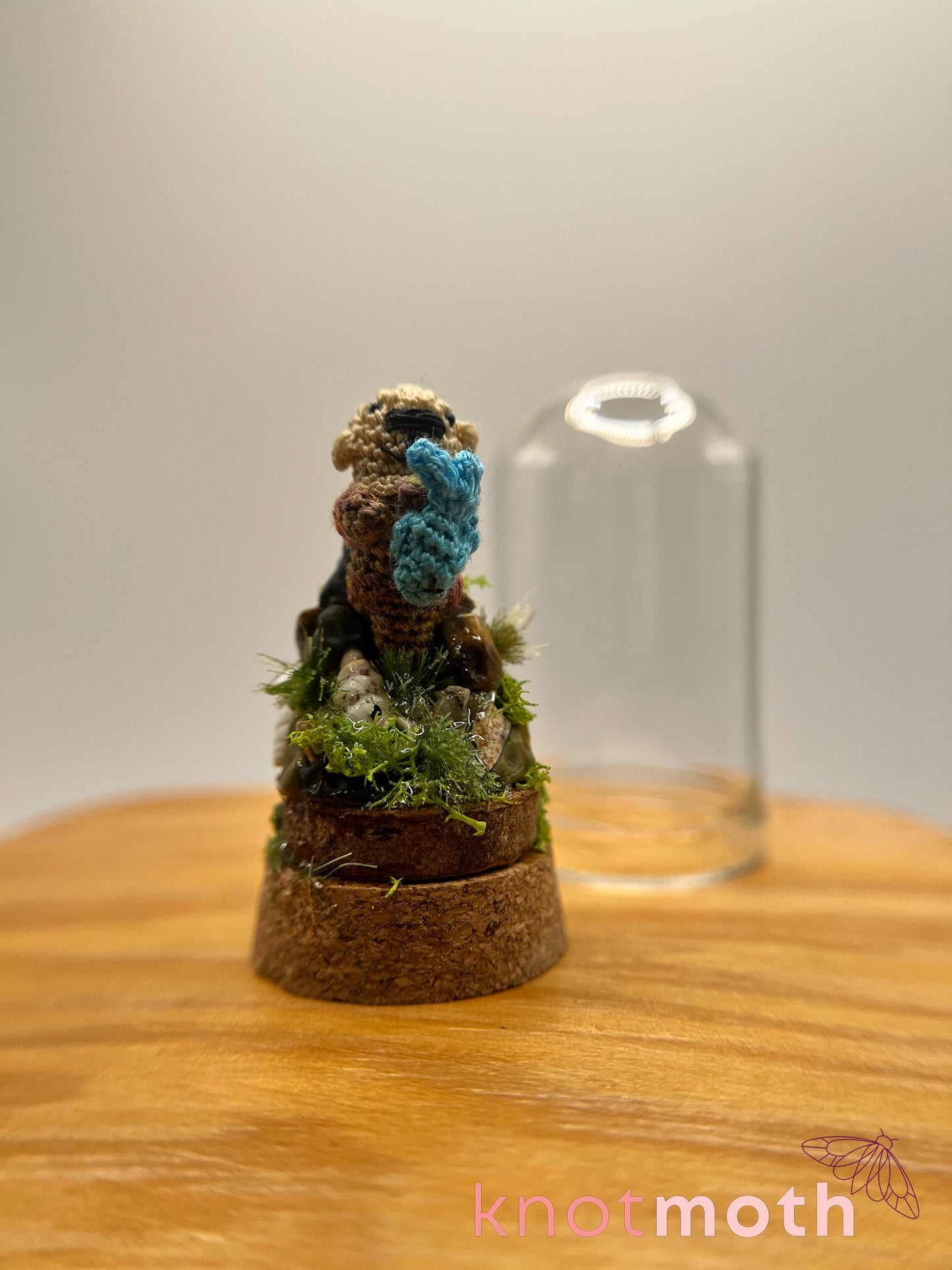 thomas otter micro crochet cloche jar