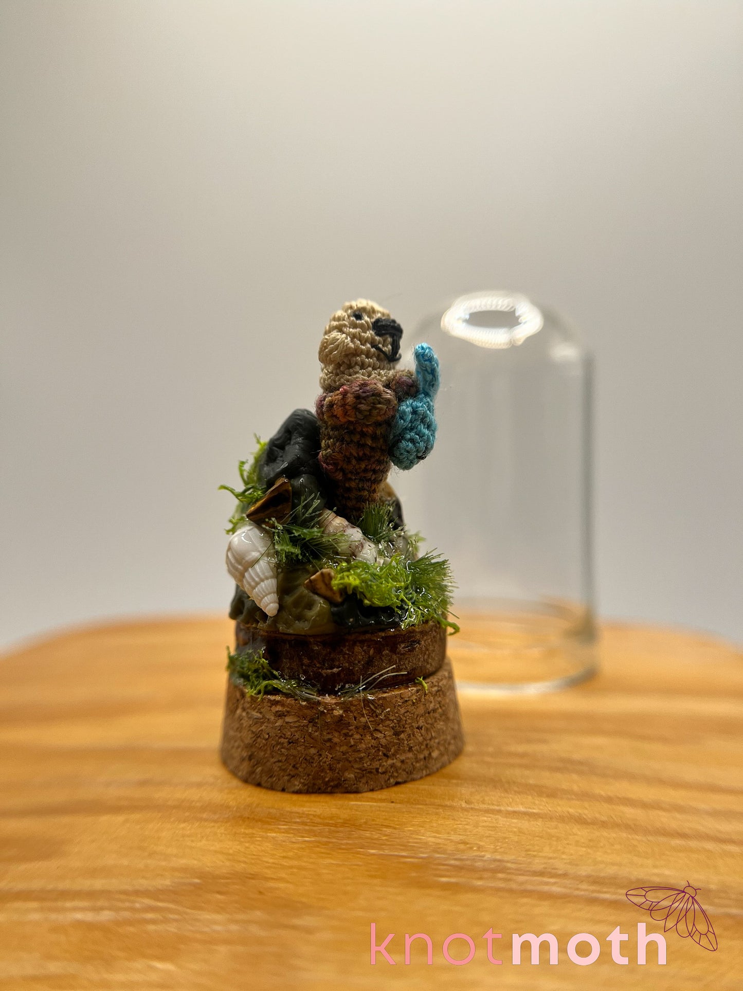 thomas otter micro crochet cloche jar