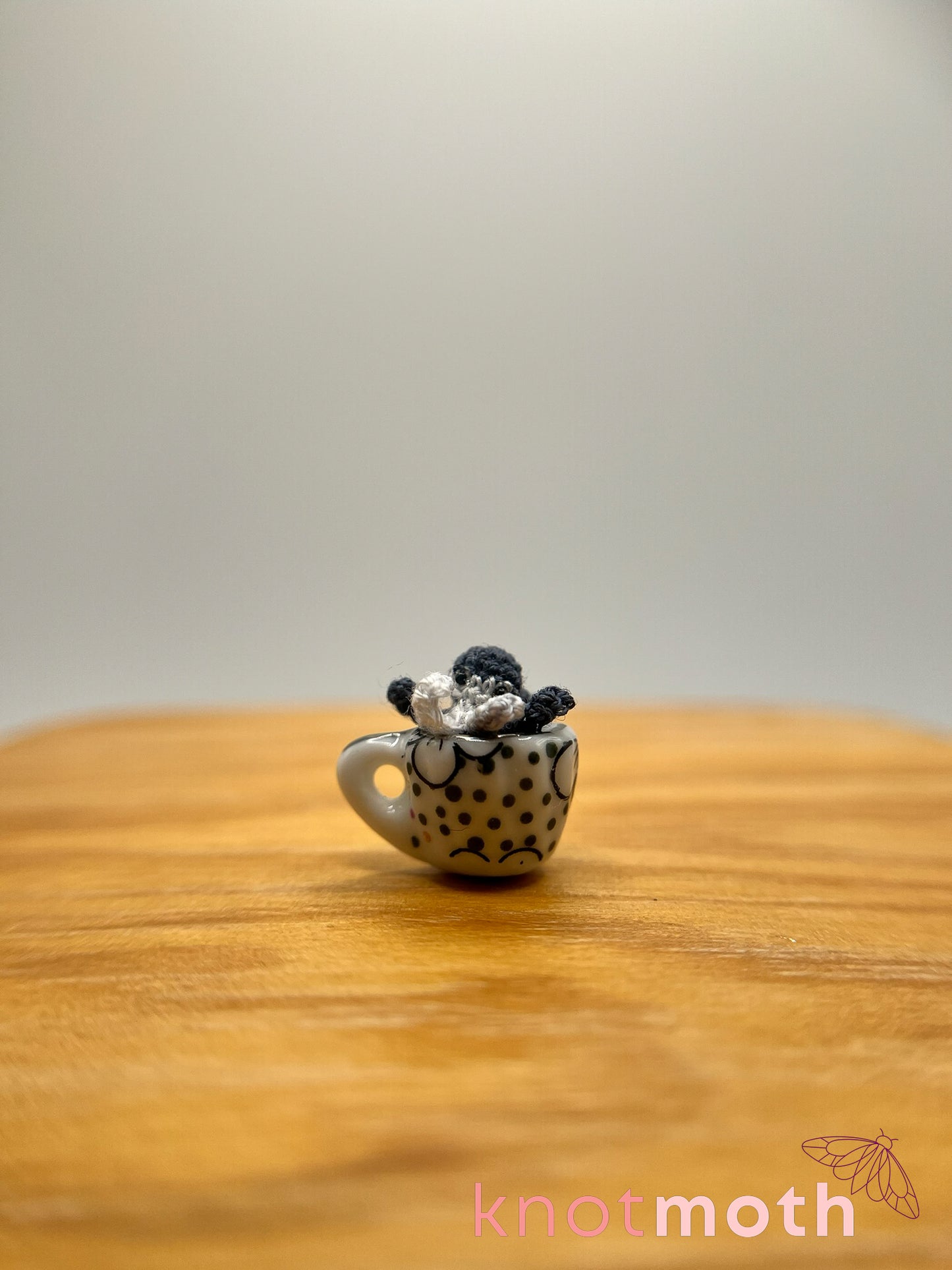 owen octopus micro crochet teacup trinket