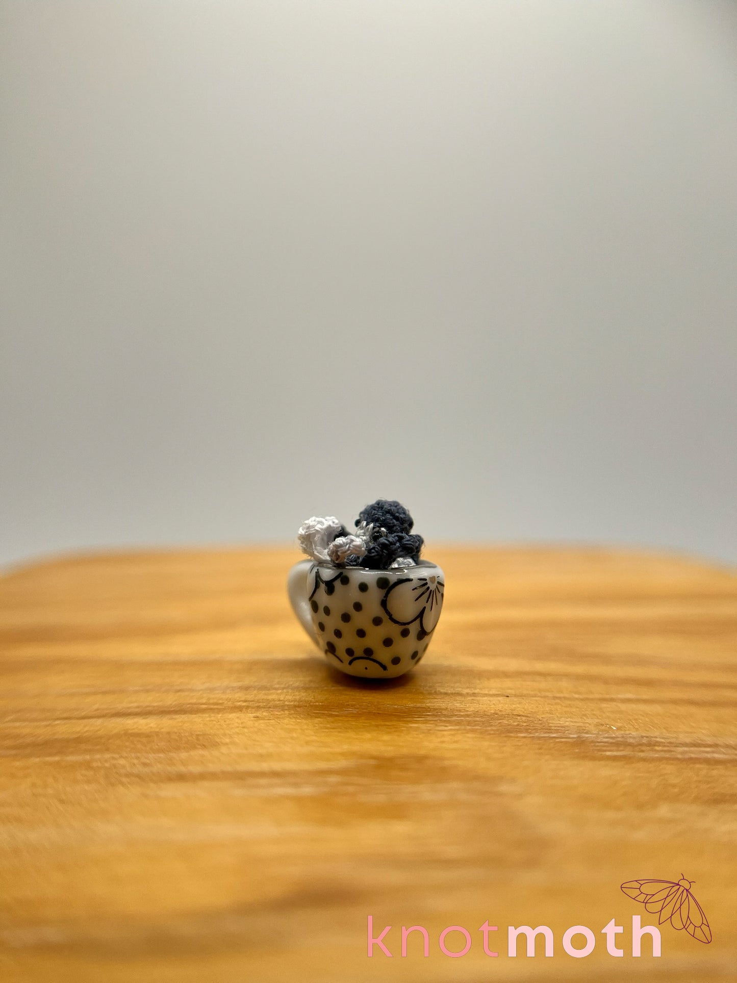 owen octopus micro crochet teacup trinket