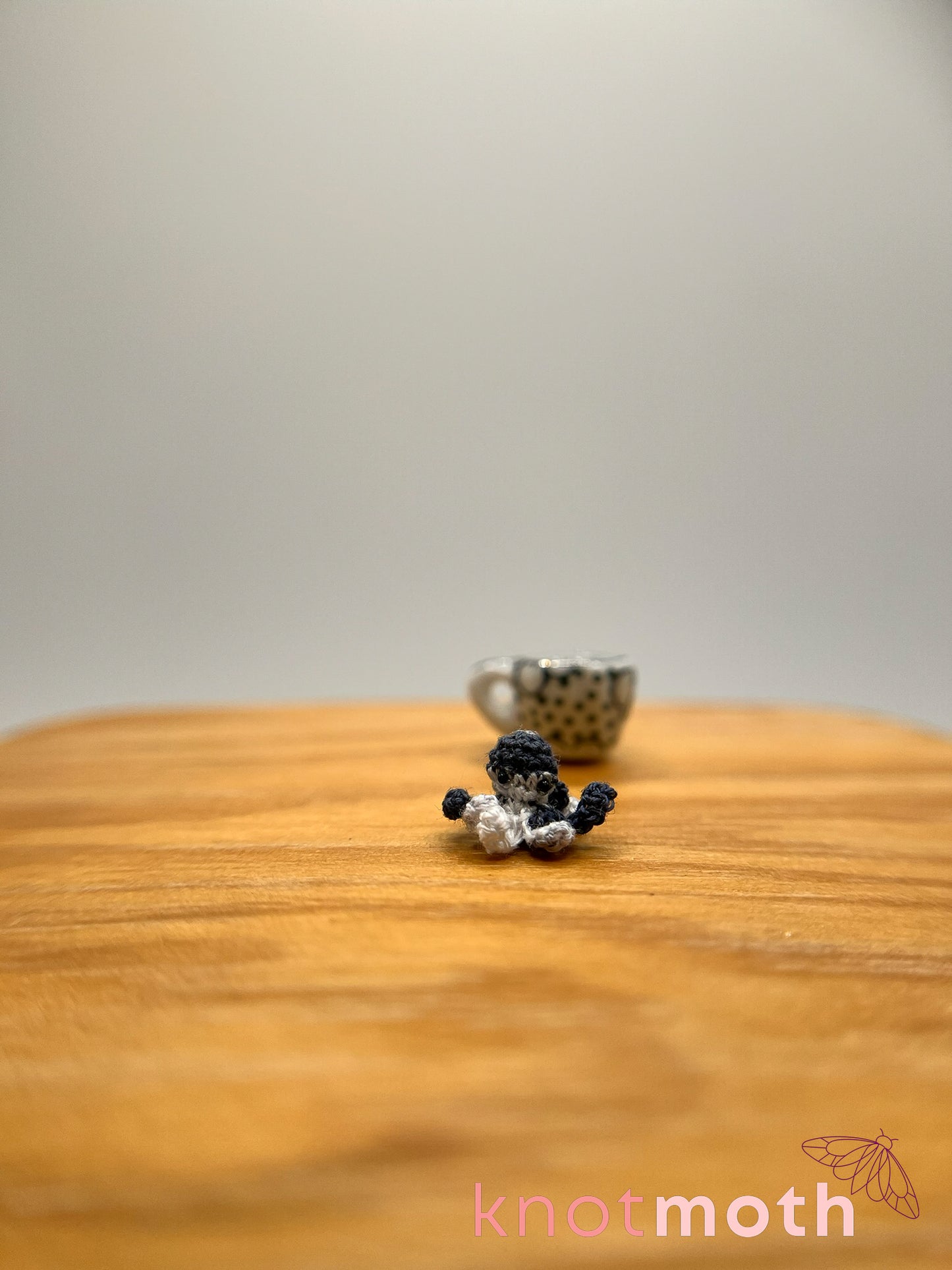 owen octopus micro crochet teacup trinket