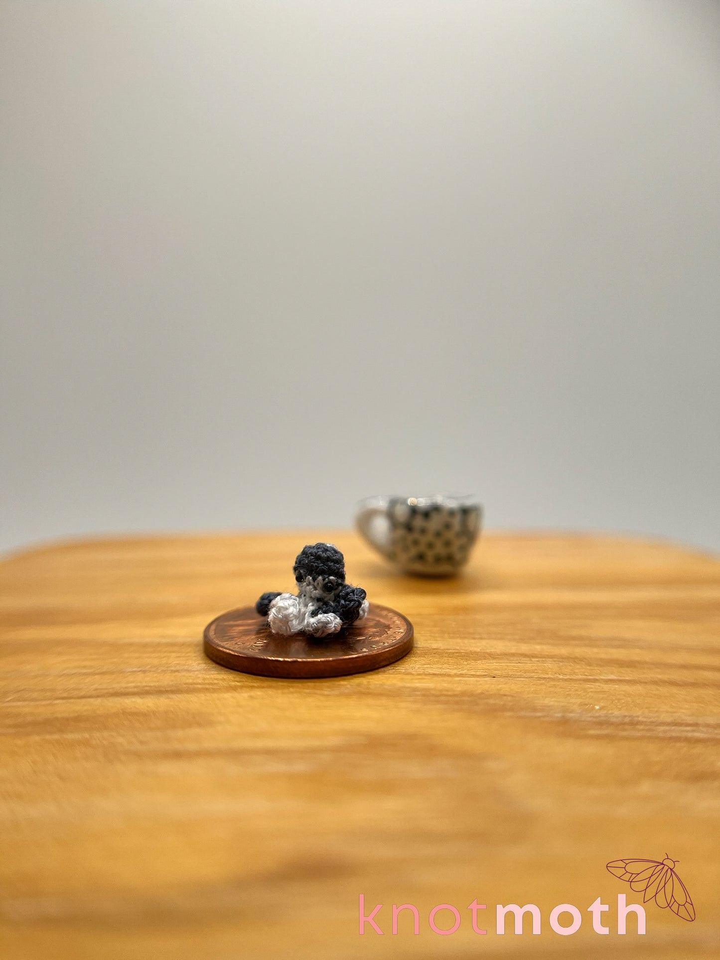 owen octopus micro crochet teacup trinket