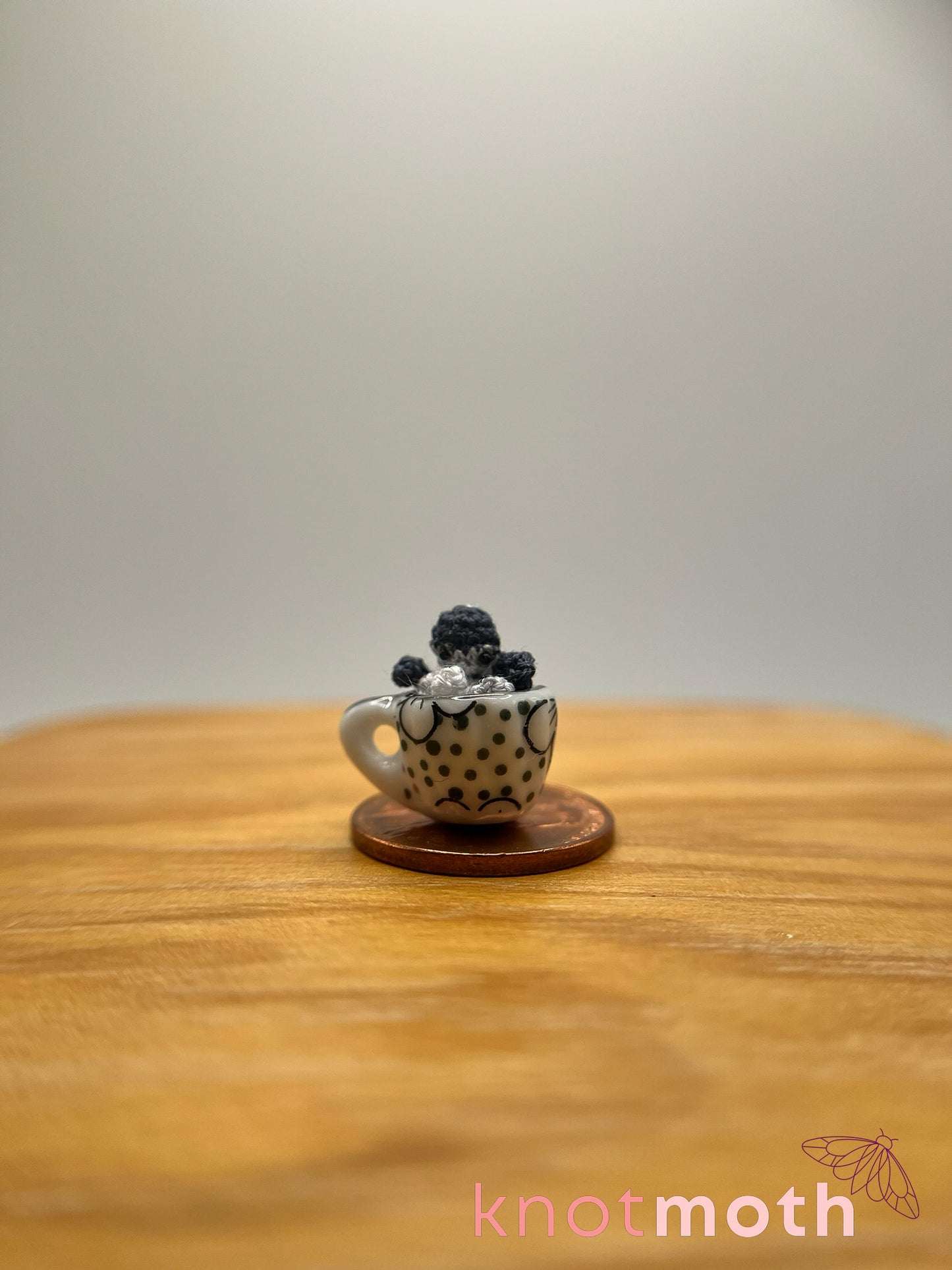 owen octopus micro crochet teacup trinket