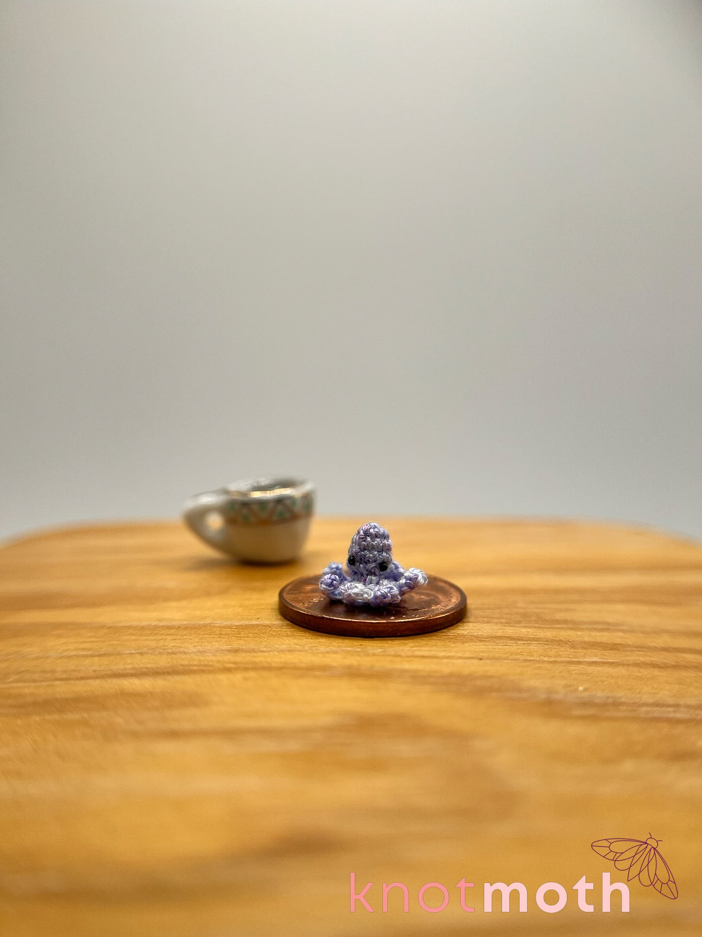 oren octopus micro crochet teacup trinket