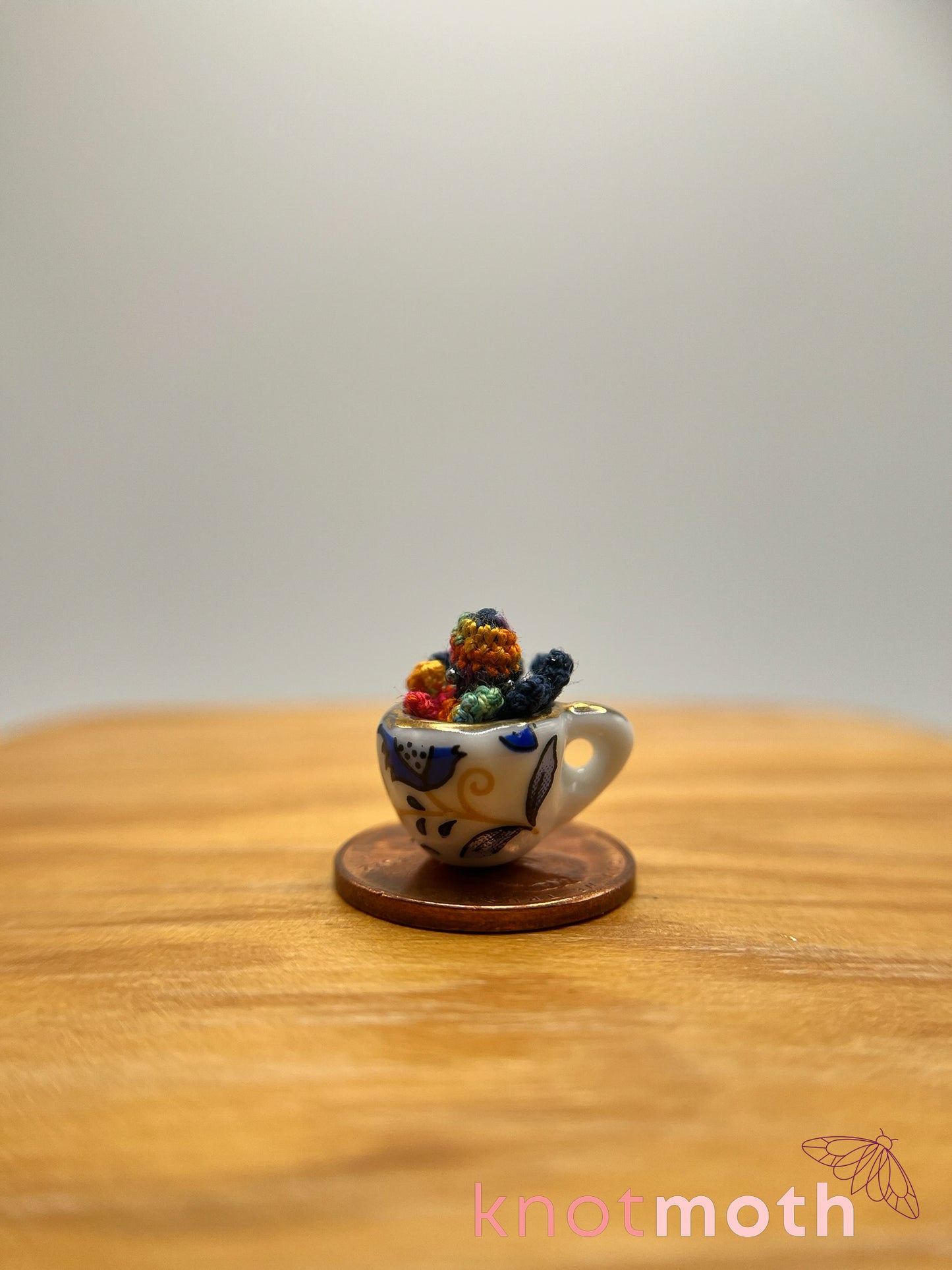 august octopus micro crochet teacup trinket