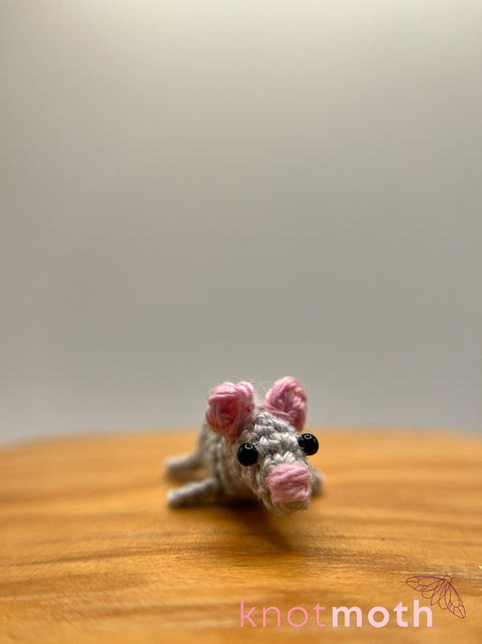 randy rat micro crochet plush