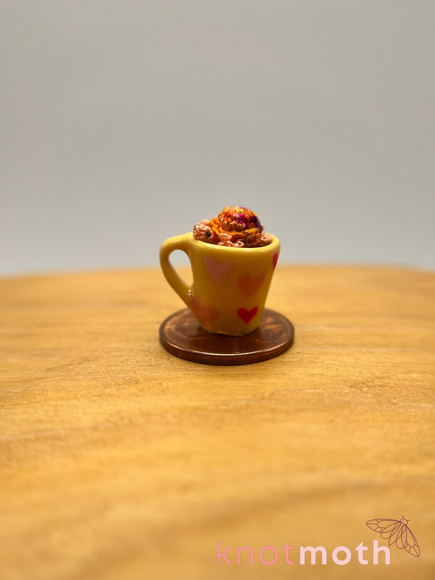 tang turtle micro crochet mug trinket