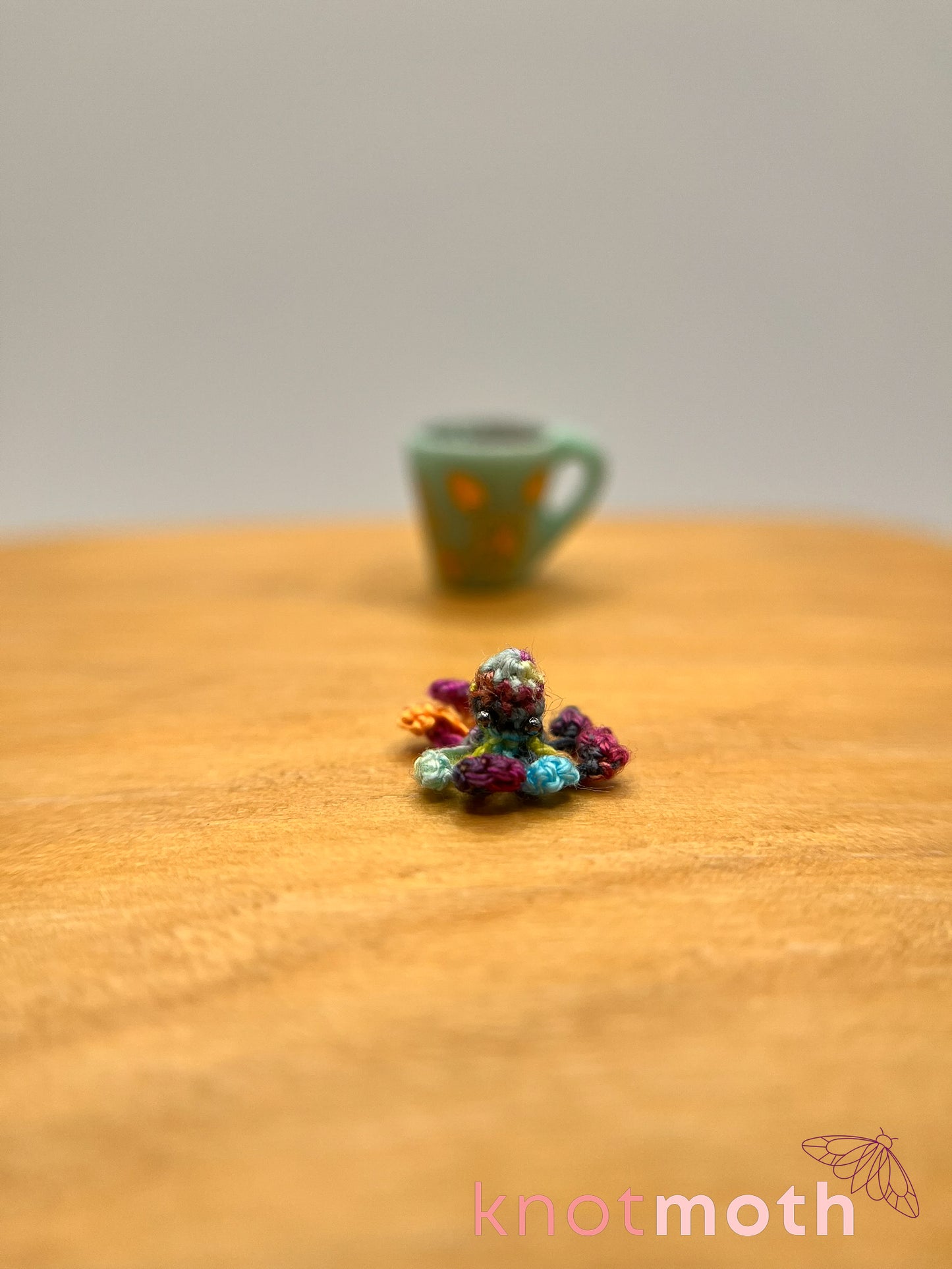 bruce octopus micro crochet mug trinket