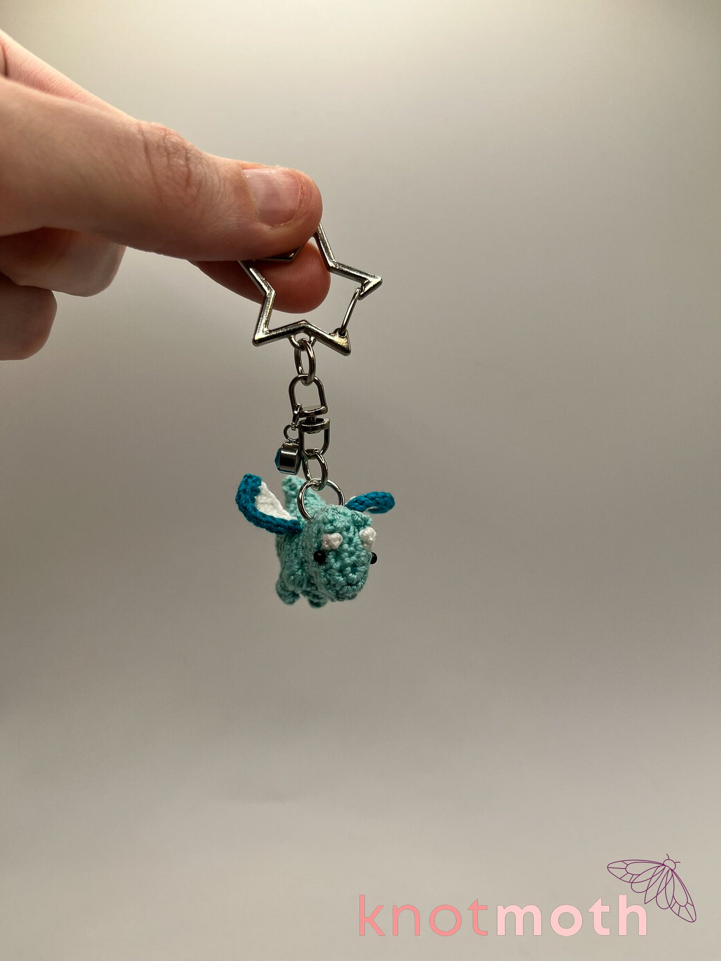 darcy dinosaur micro crochet keychain