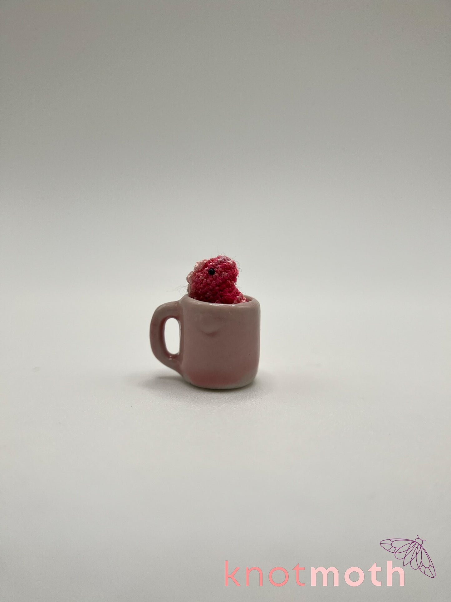 hibiscus tea-rex micro crochet mug trinket