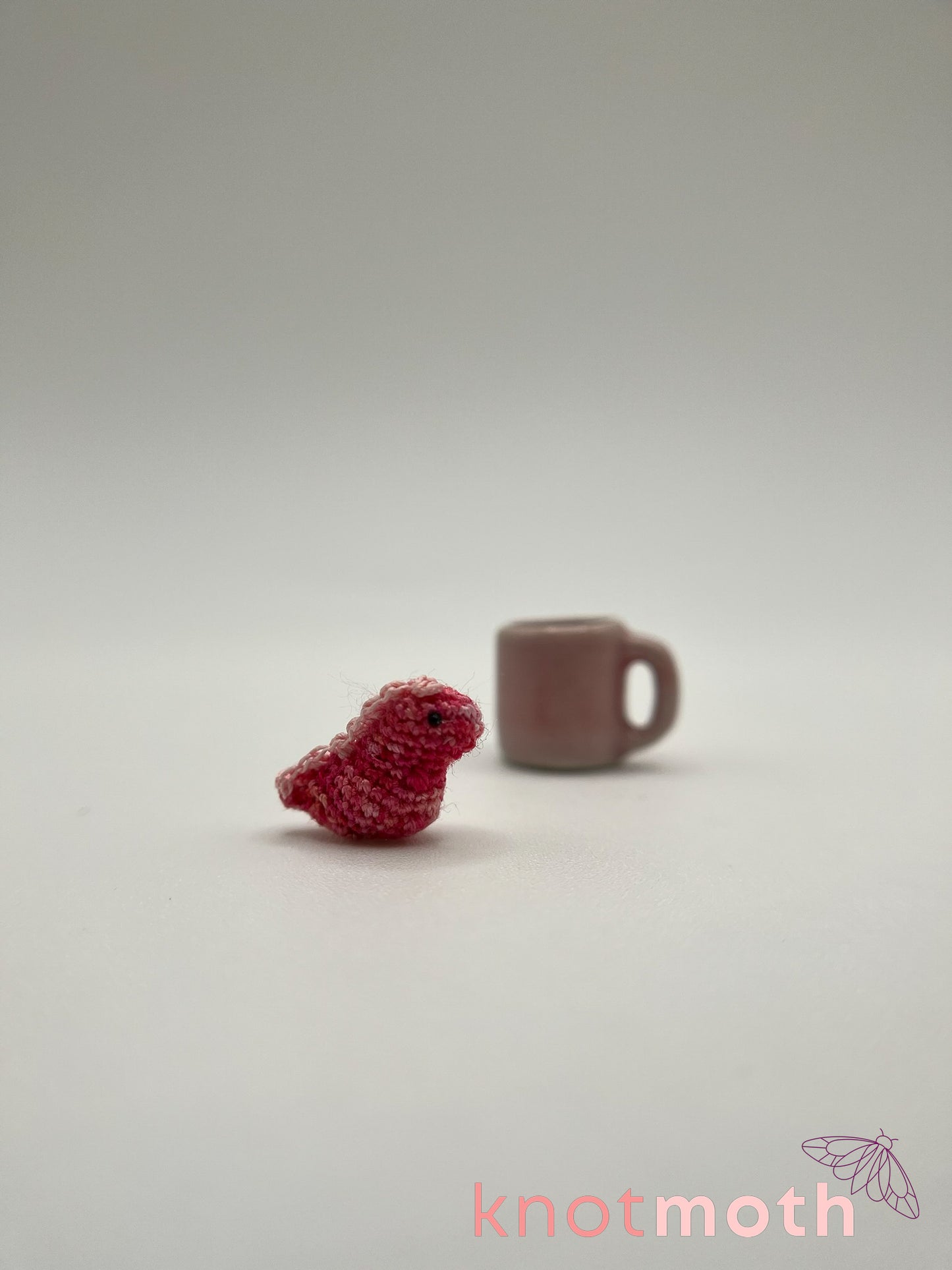 hibiscus tea-rex micro crochet mug trinket