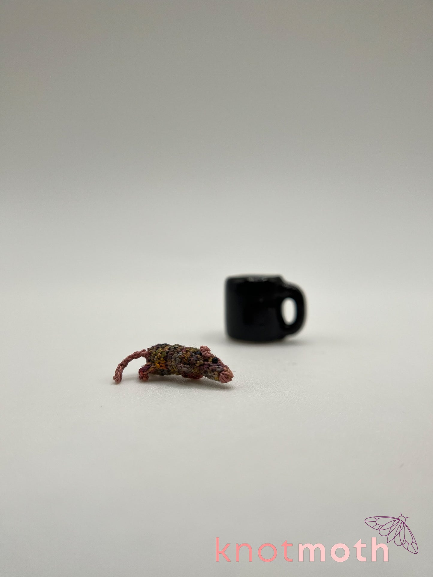 rachel rat micro crochet mug trinket