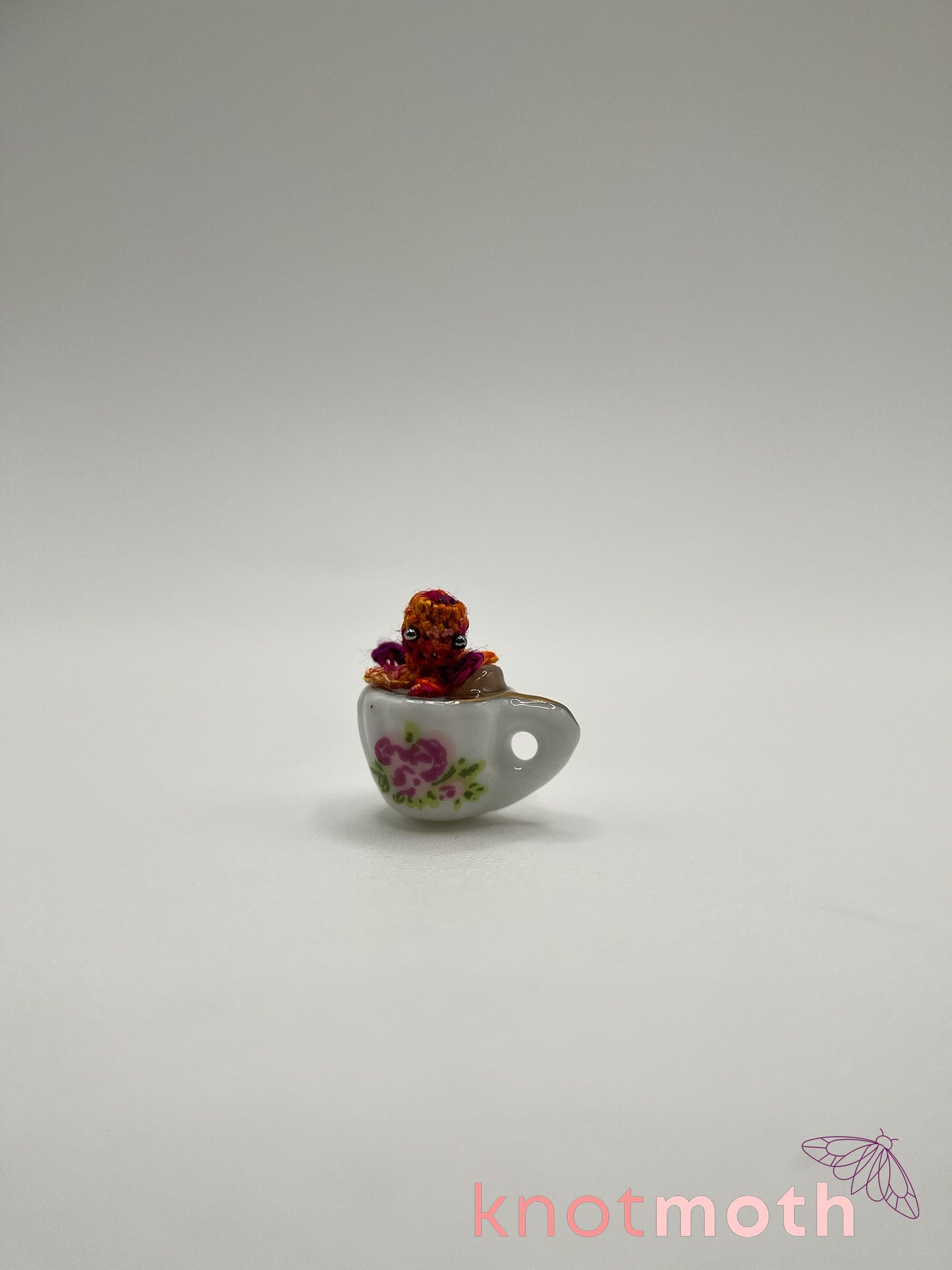 obie octopus micro crochet teacup trinket