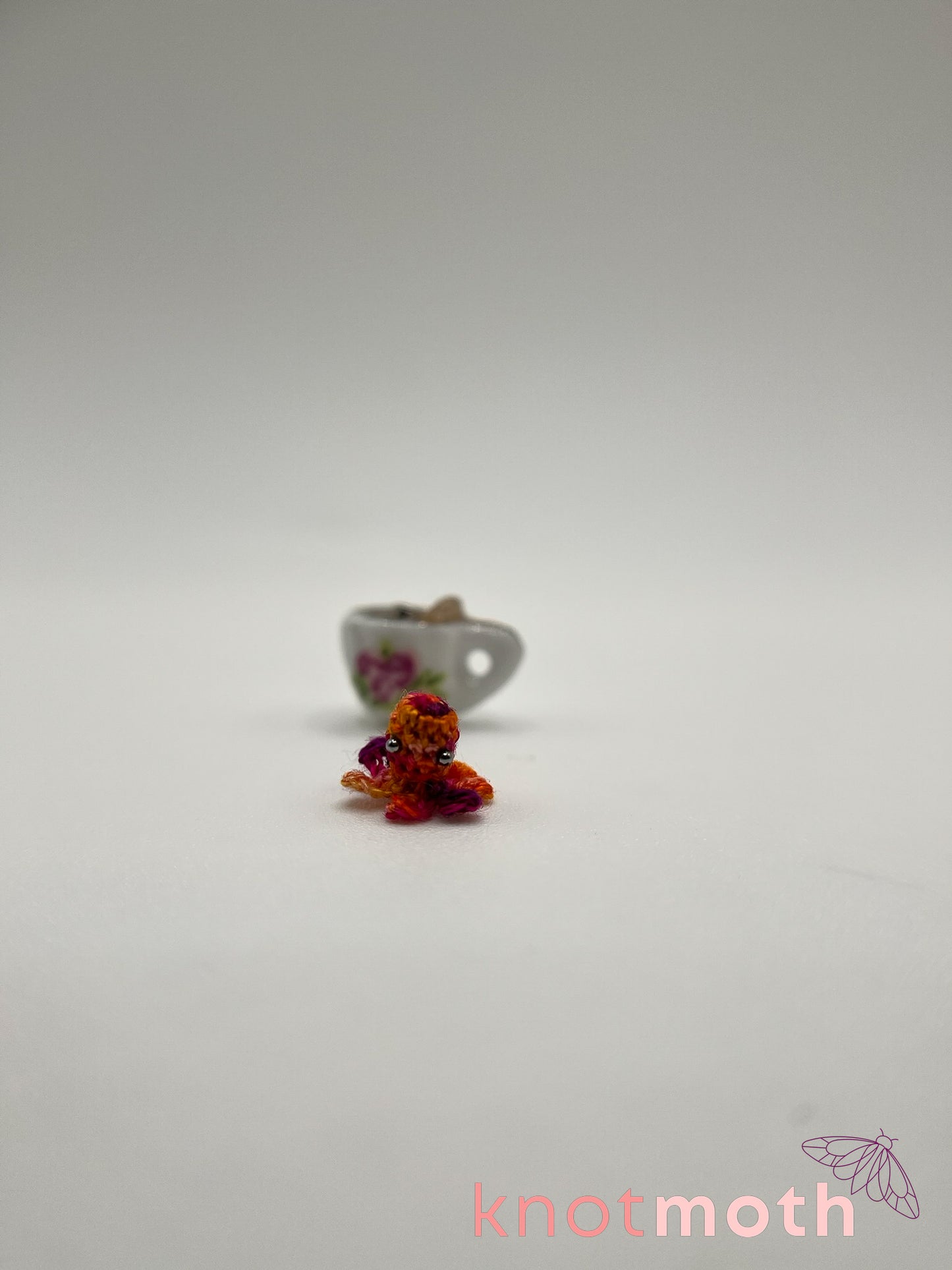 obie octopus micro crochet teacup trinket