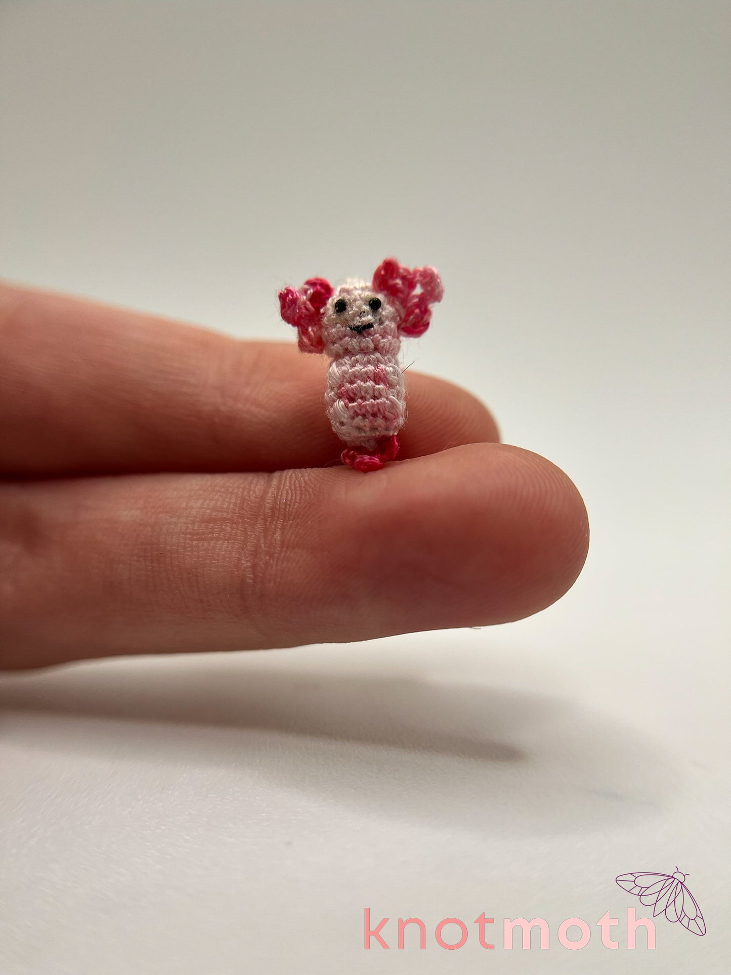 agatha axolotl micro crochet mug trinket