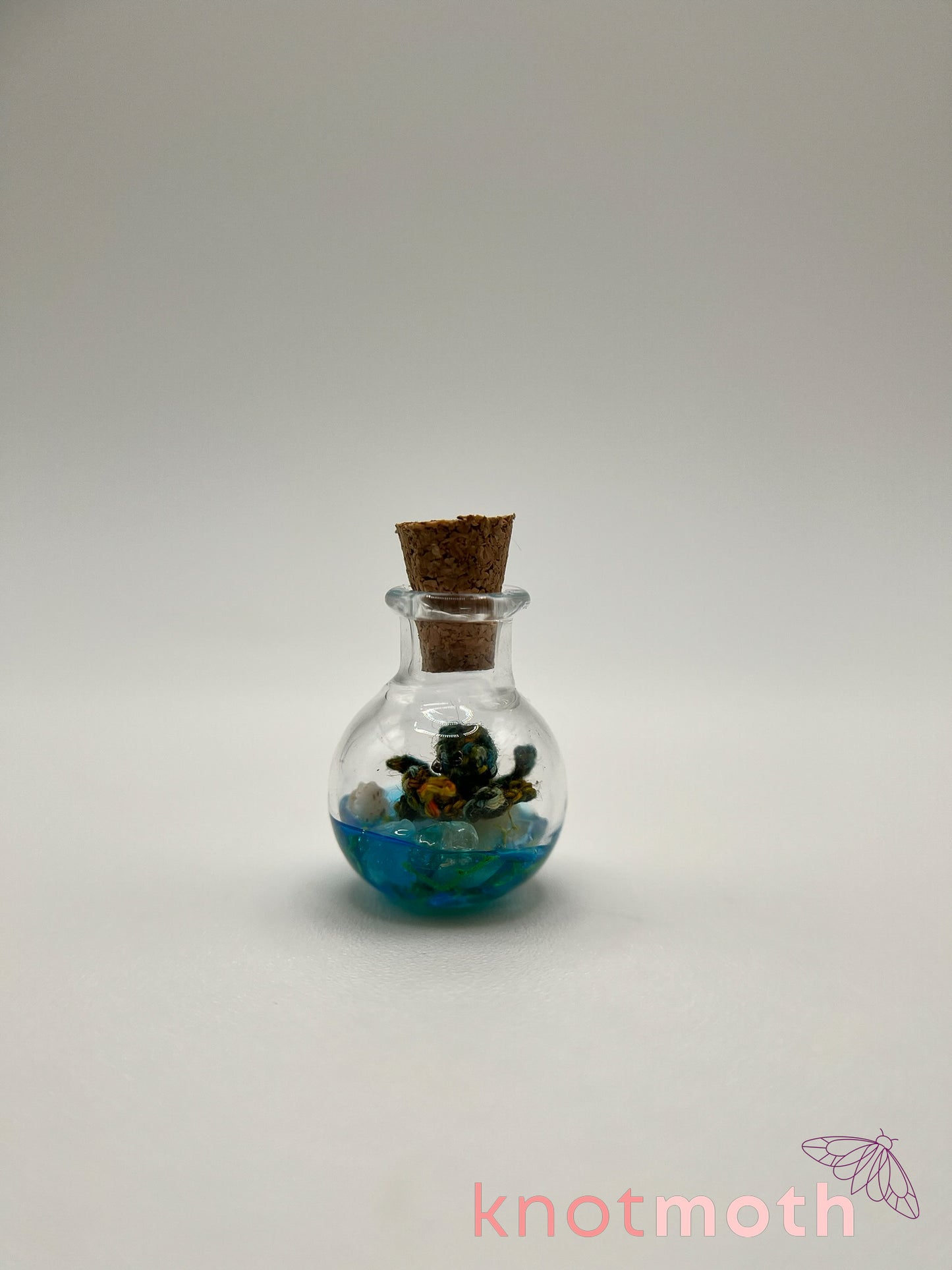 odessa octopus micro crochet trinket jar
