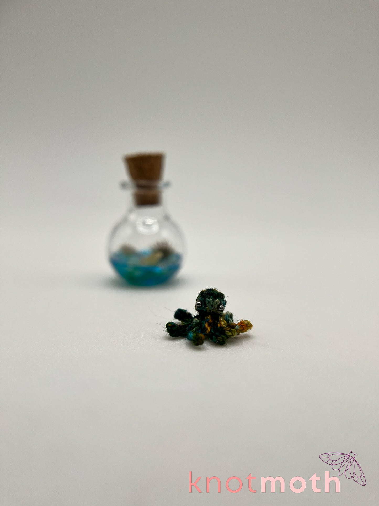 odessa octopus micro crochet trinket jar