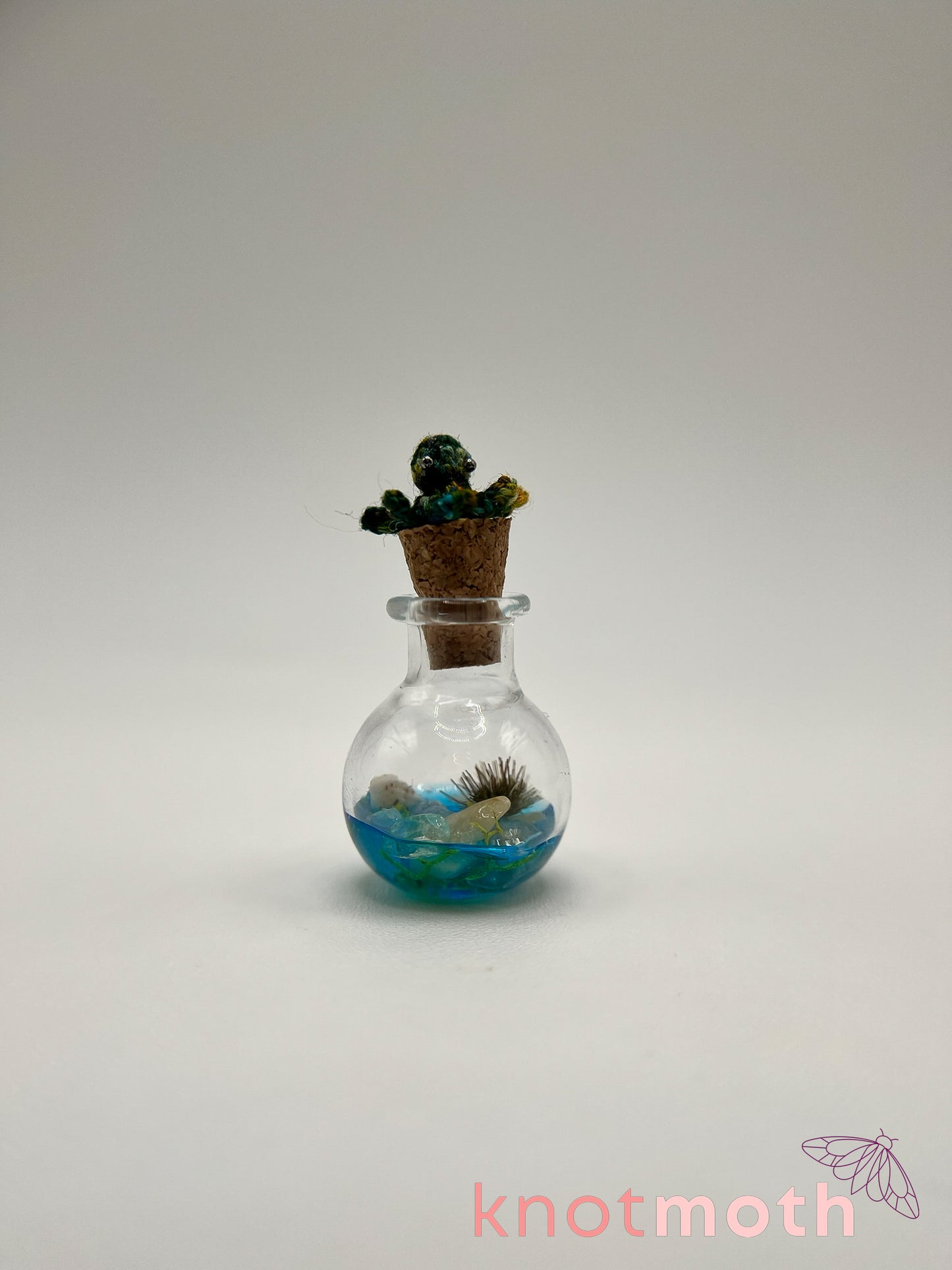 odessa octopus micro crochet trinket jar