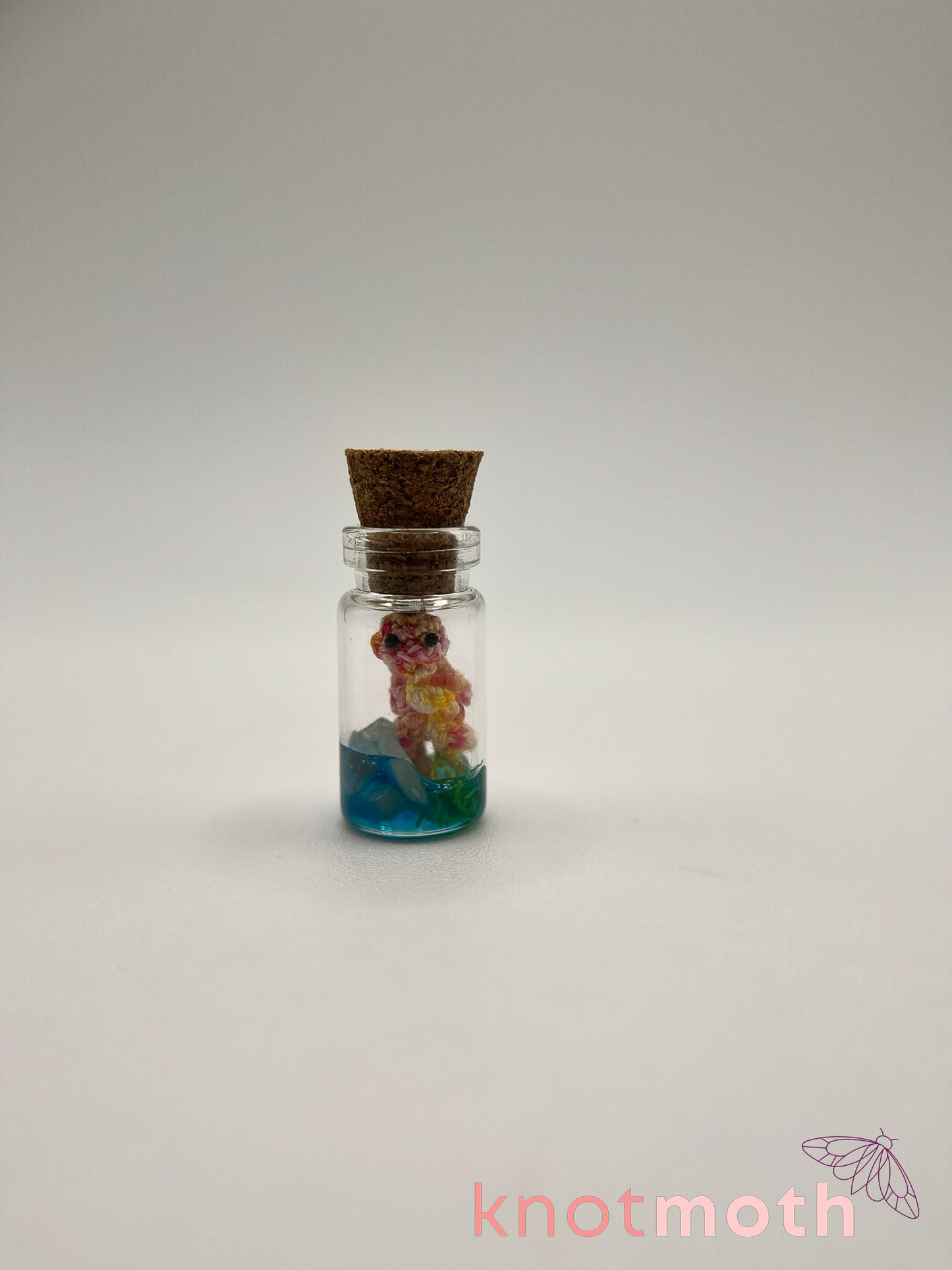 jane jellyfish micro crochet trinket jar